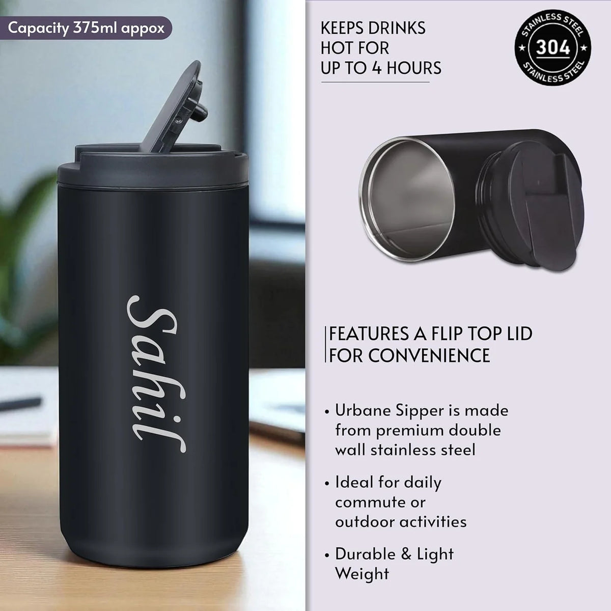 Personalized Diary Tumbler Cardholder And Power Bank Gift Hamper For Him