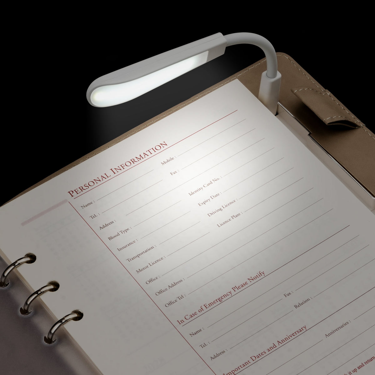 Personalized Power Scribe Diary & Pen Set With Inbuilt LED light & Wireless Charging