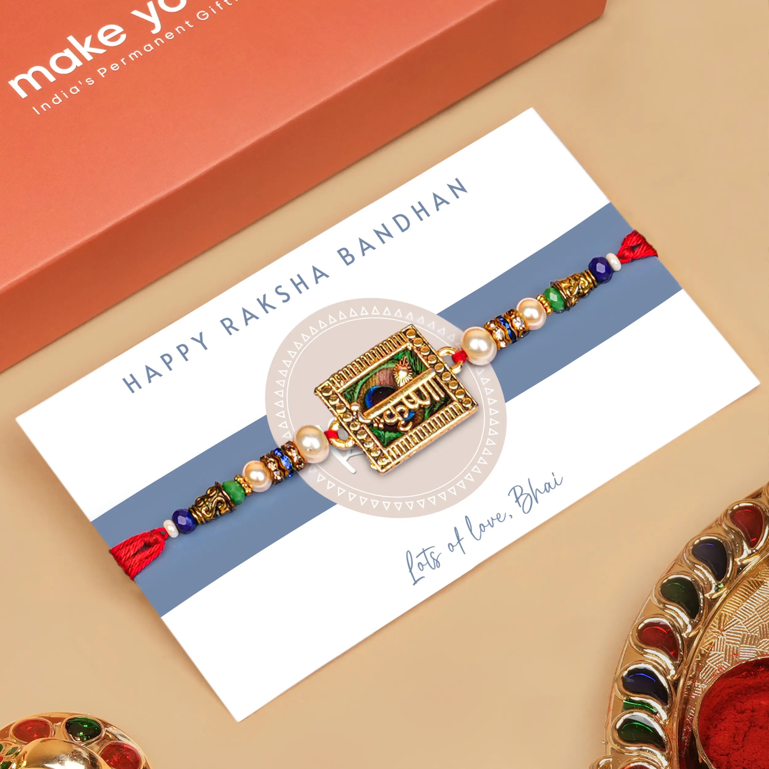 Handcrafted Lord Krishna Flute Rakhi