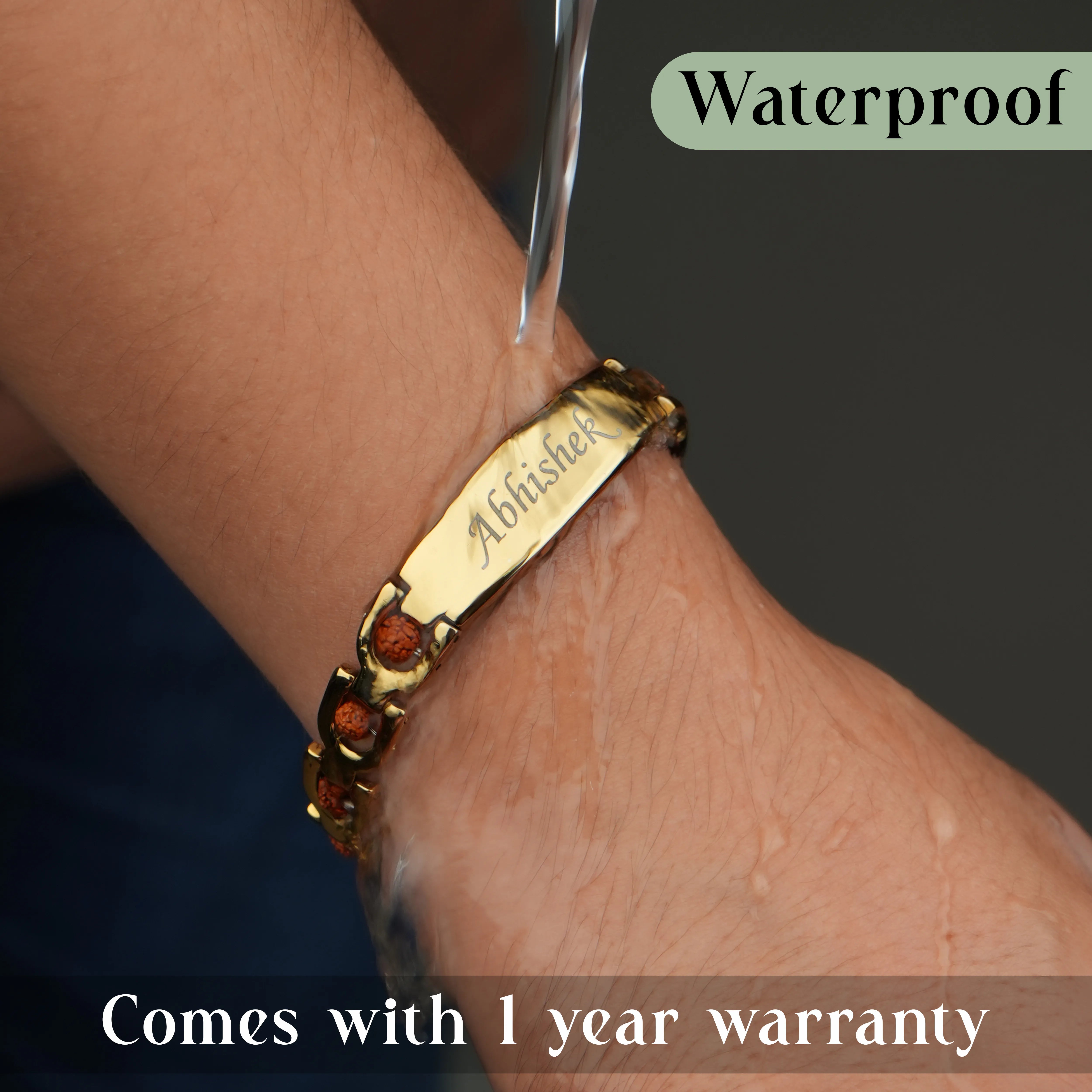 Personalized Rudraksh Bracelet With Name