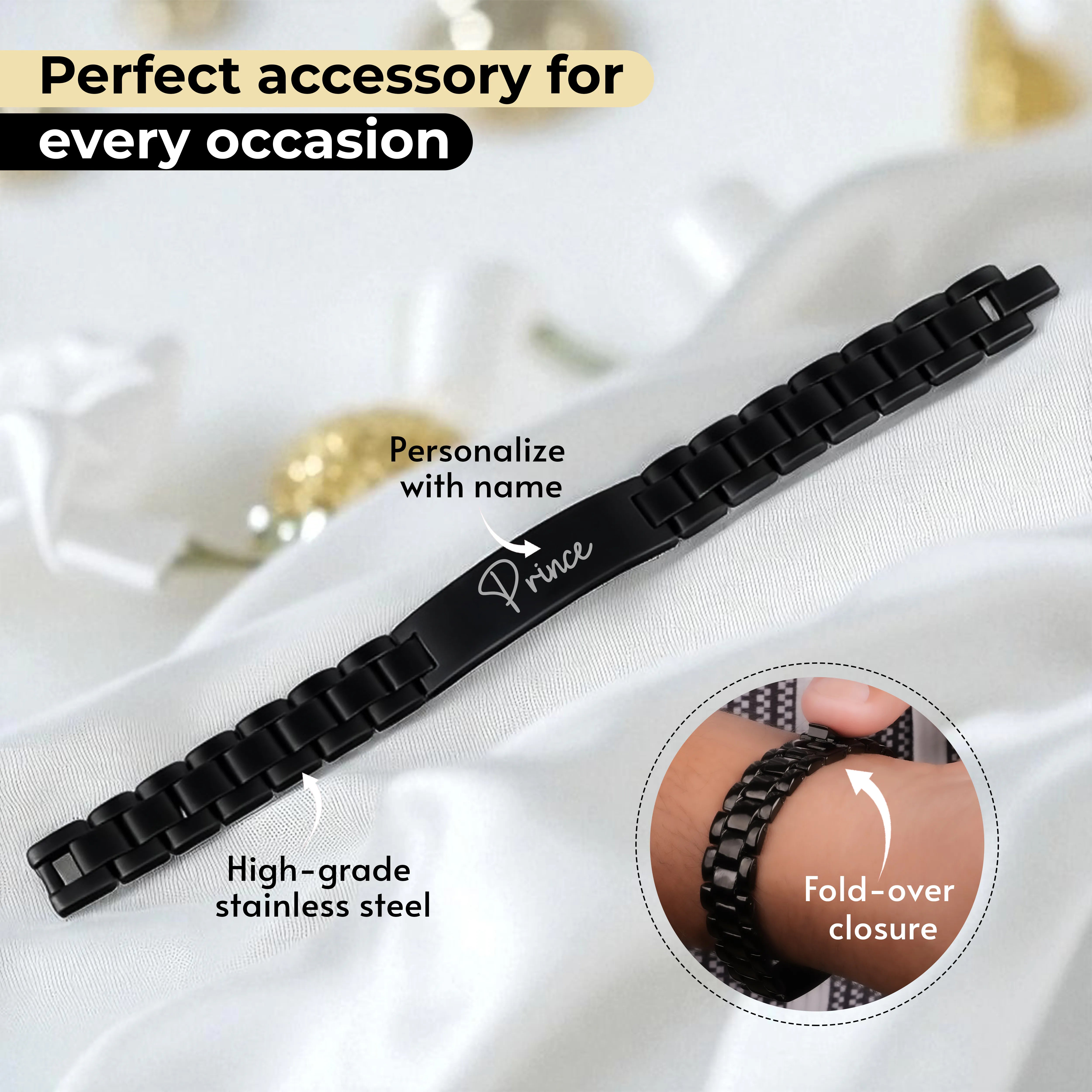 Personalized Wrist Mark Metal Bracelet For Men