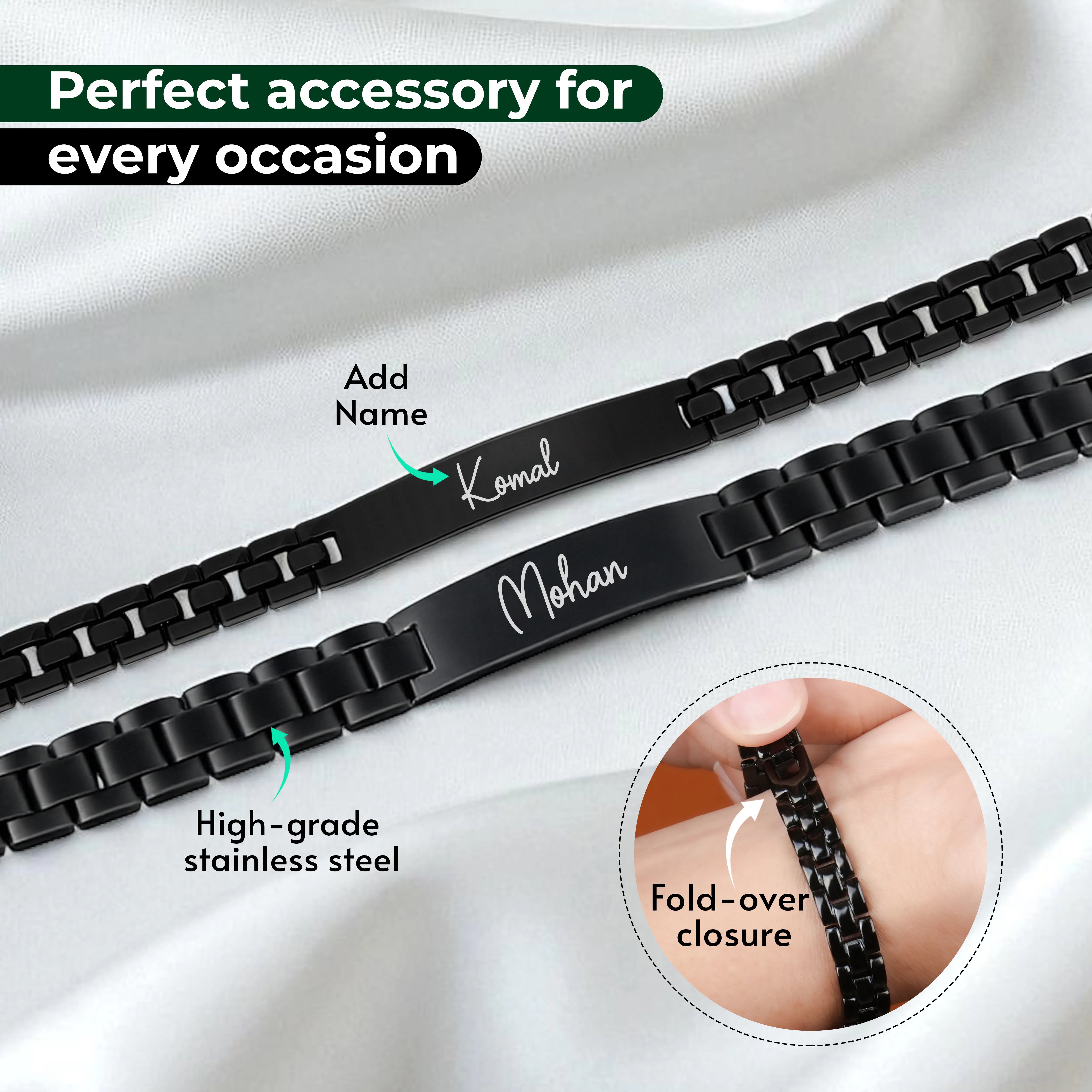 Personalized Forever Us Bracelet Set For Couples