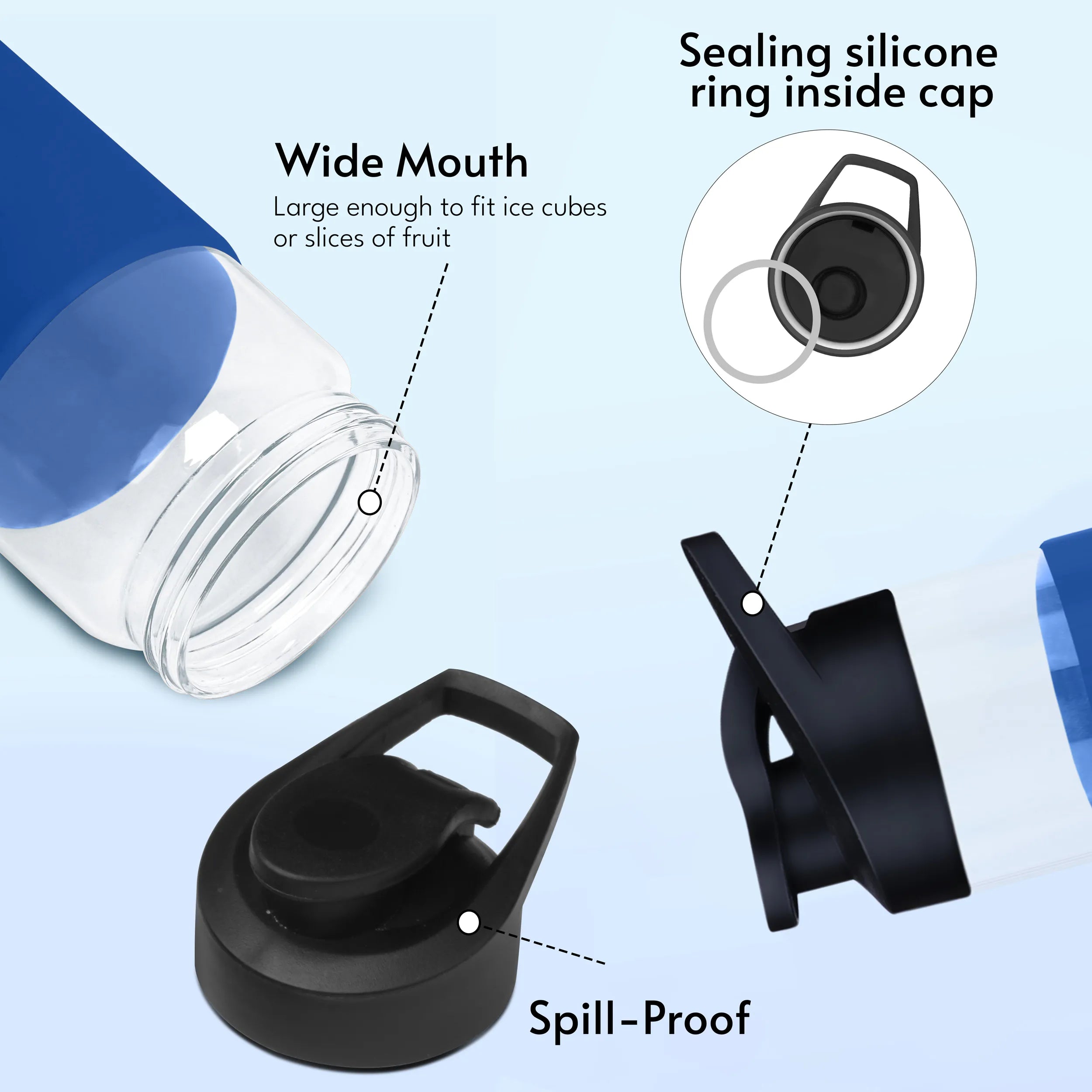 Personalized Pure Wrap Borosilicate Sipper Bottle - 550ML