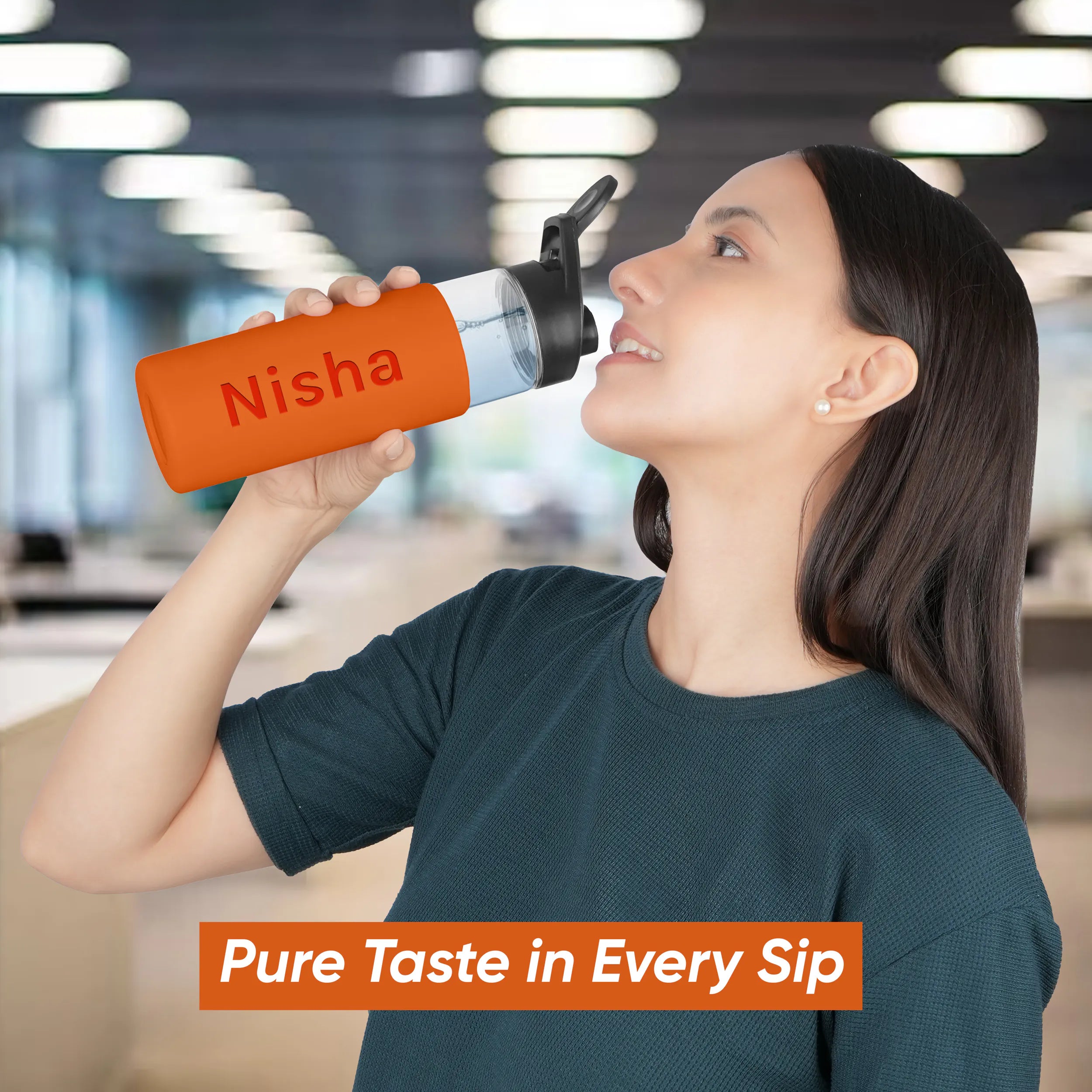 Personalized Pure Wrap Borosilicate Sipper Bottle - 550ML