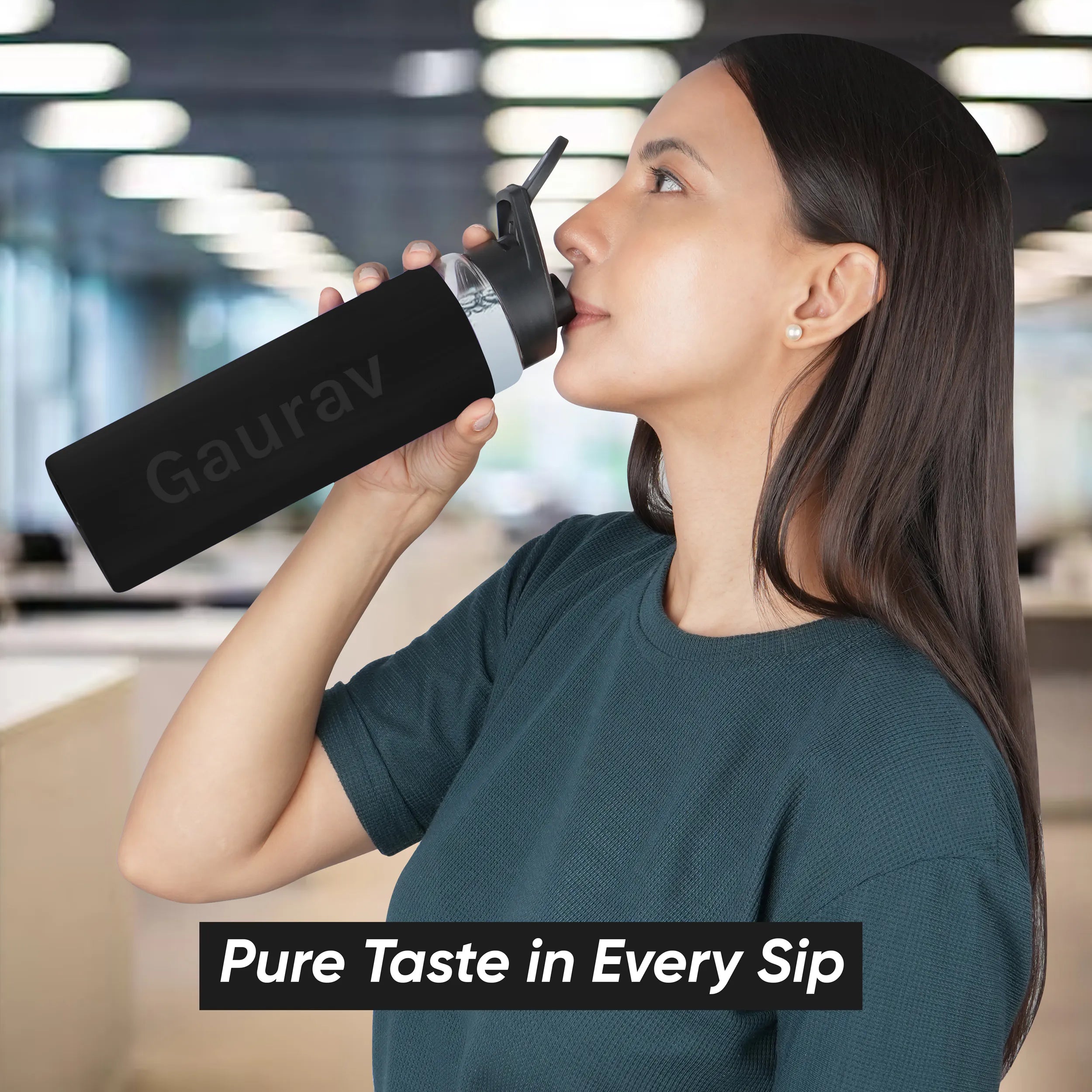 Personalized Pure Wrap Borosilicate Sipper Bottle - 750ML