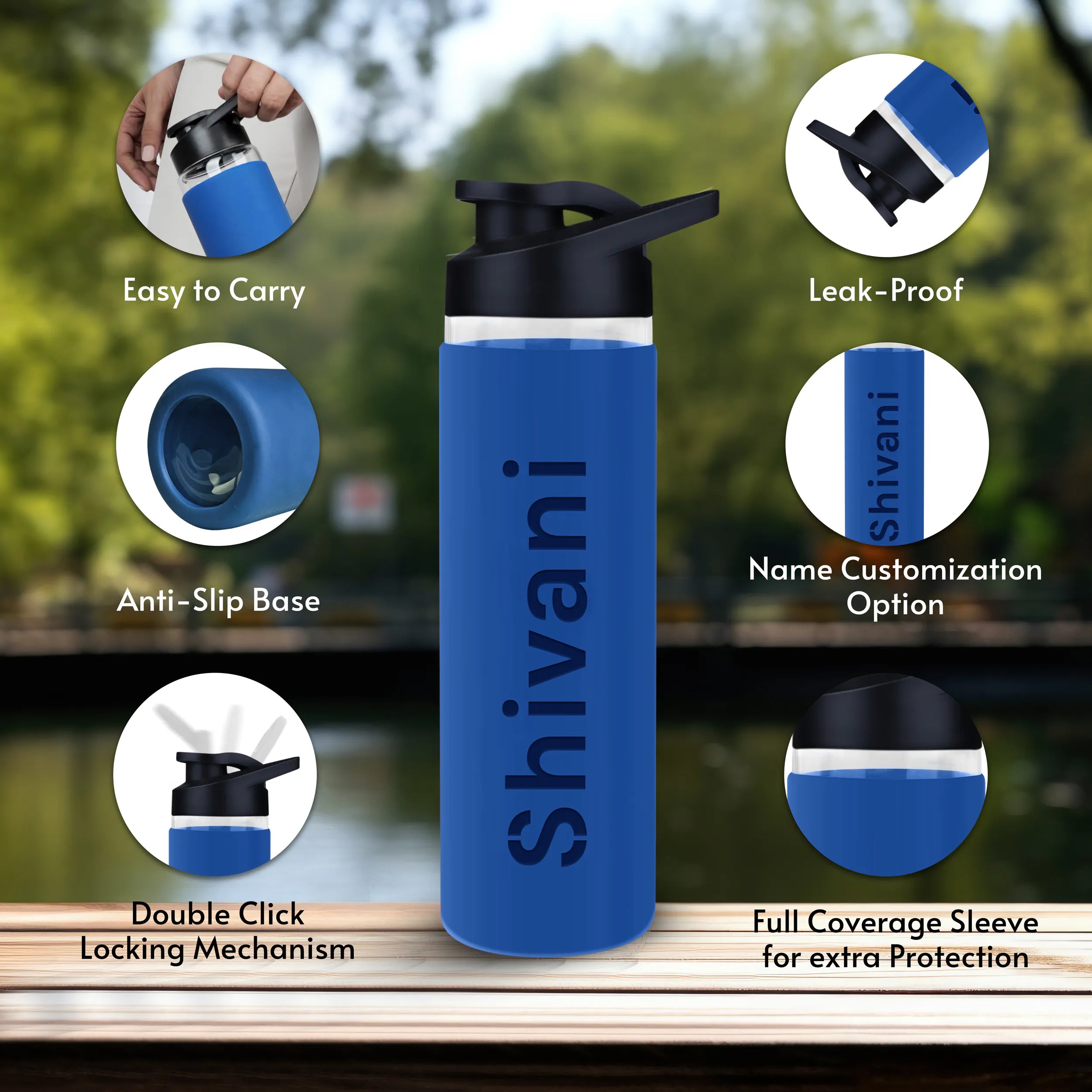 Personalized Pure Wrap Borosilicate Sipper Bottle - 750ML