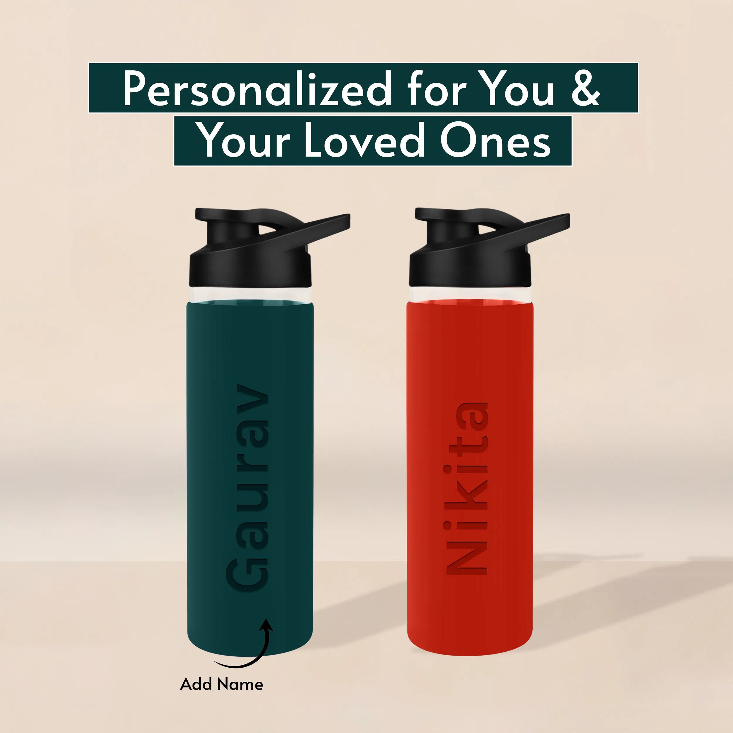 Personalized Pure Wrap Borosilicate Sipper Bottle - 750ML