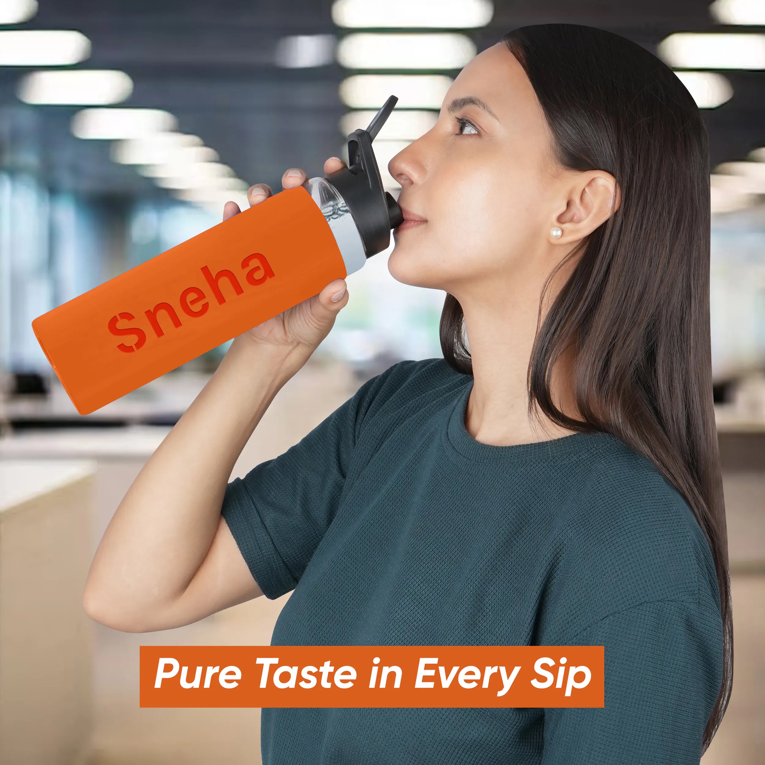 Personalized Pure Wrap Borosilicate Sipper Bottle - 750ML