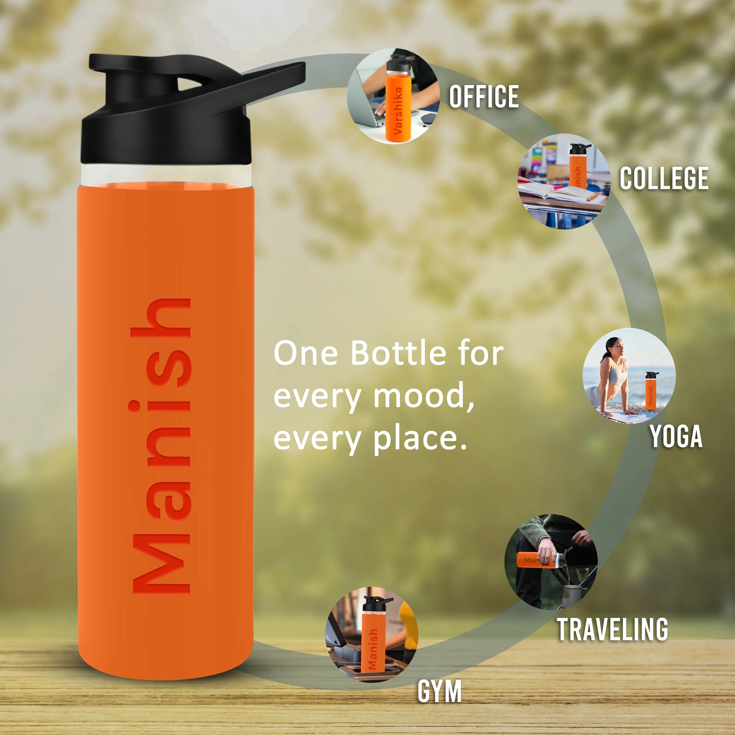 Personalized Pure Wrap Borosilicate Sipper Bottle - 750ML