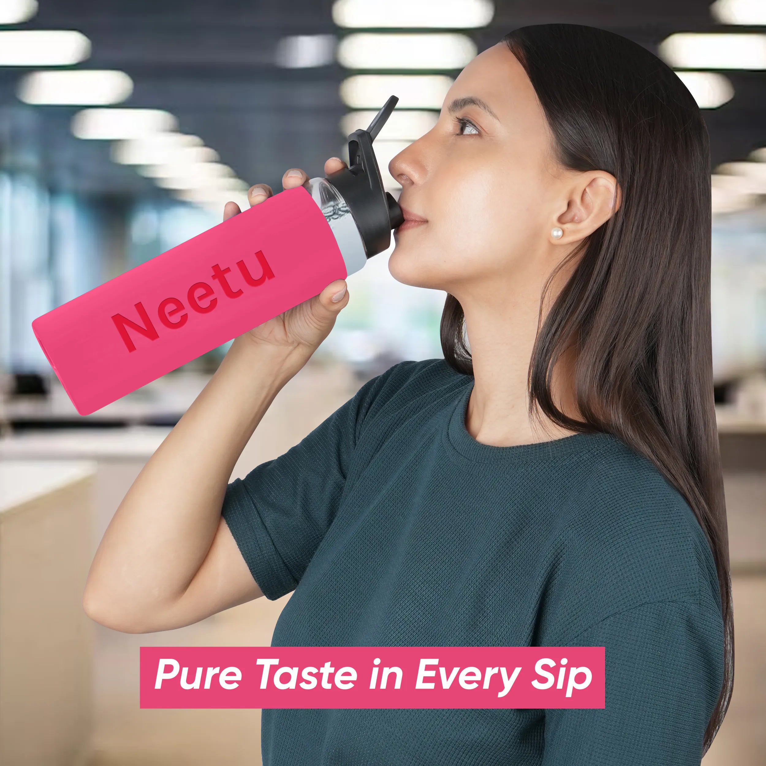 Personalized Pure Wrap Borosilicate Sipper Bottle - 750ML