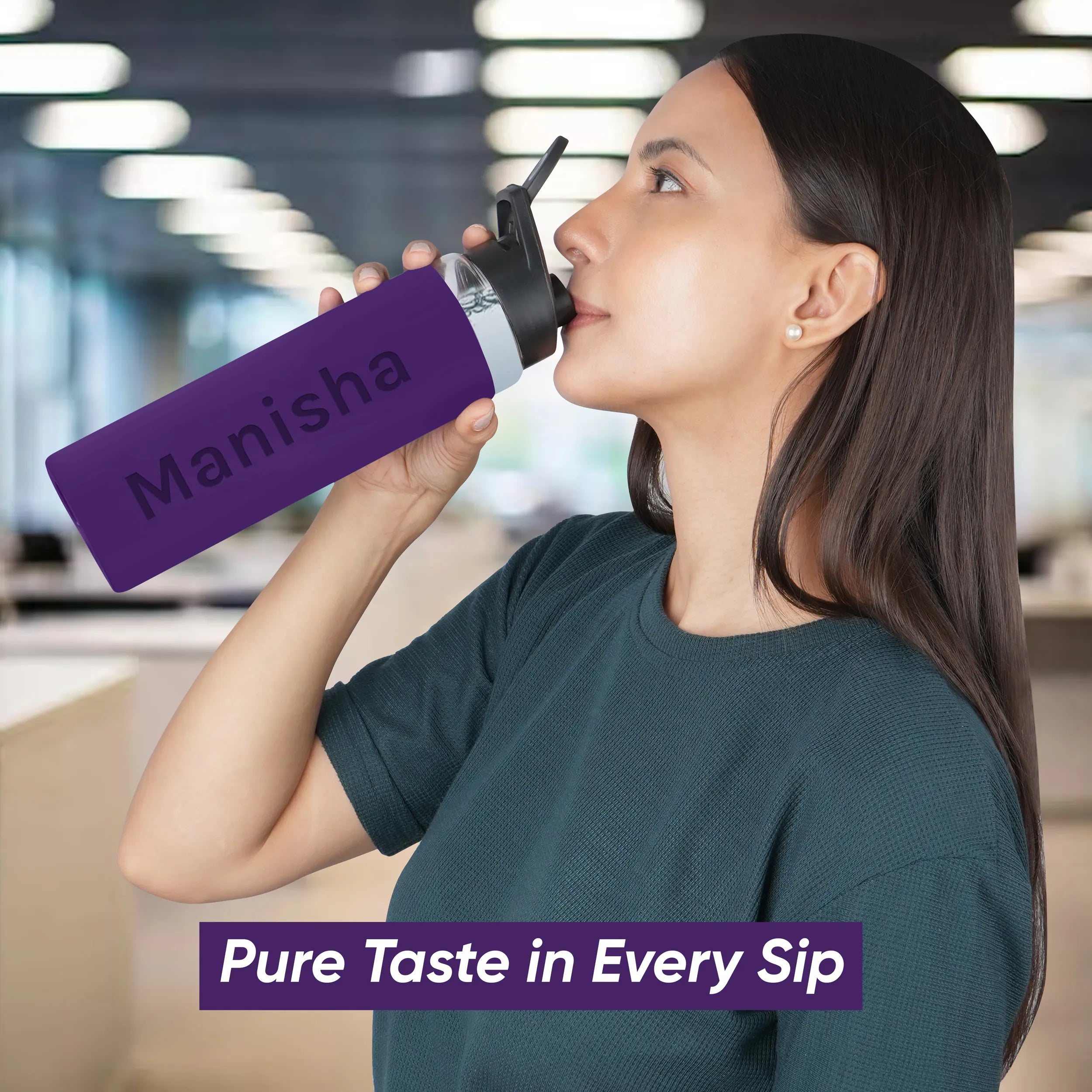 Personalized Pure Wrap Borosilicate Sipper Bottle - 750ML