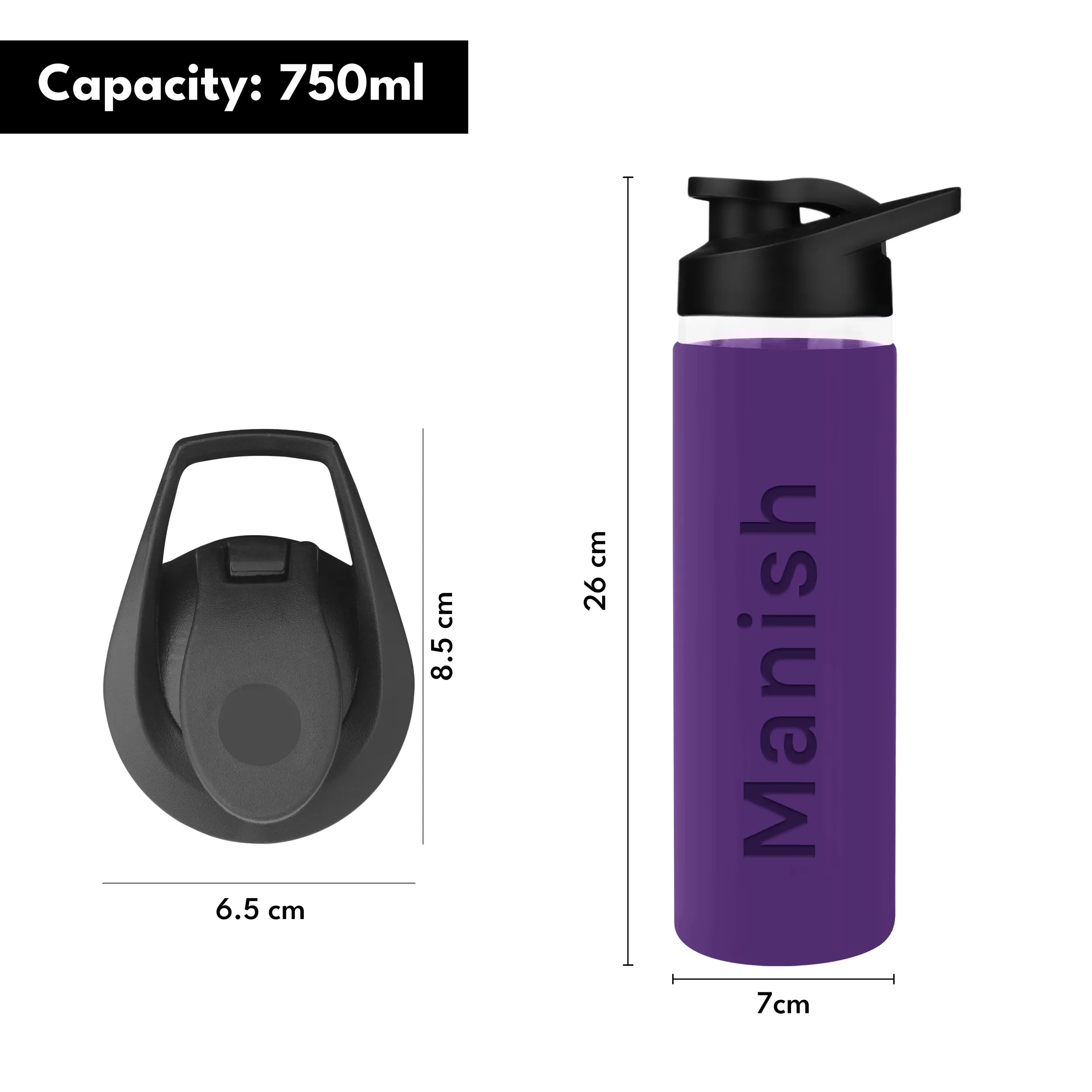 Personalized Pure Wrap Borosilicate Sipper Bottle - 750ML