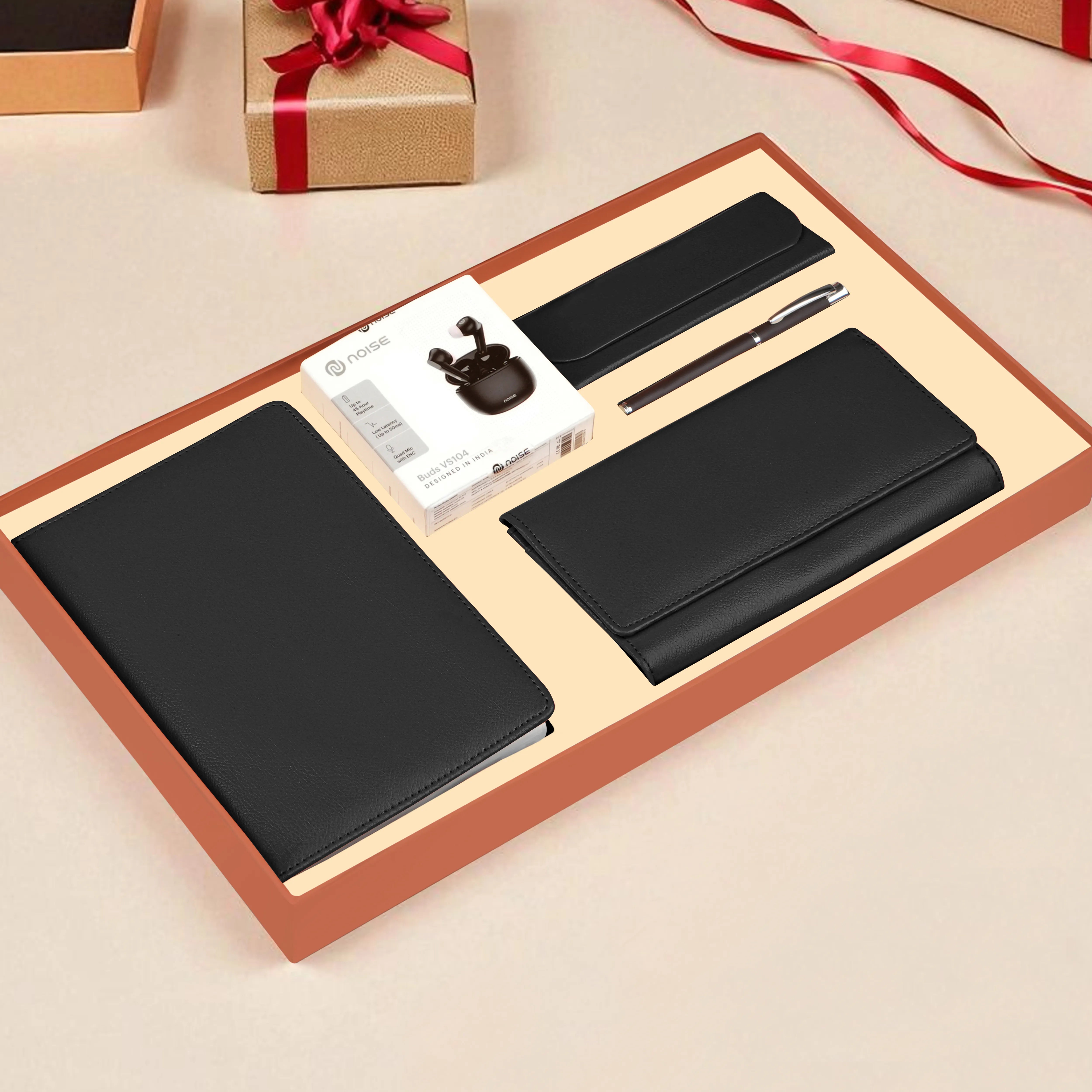 Diary Clutch Earbuds Pen & Eyewear Case Gift Hamper