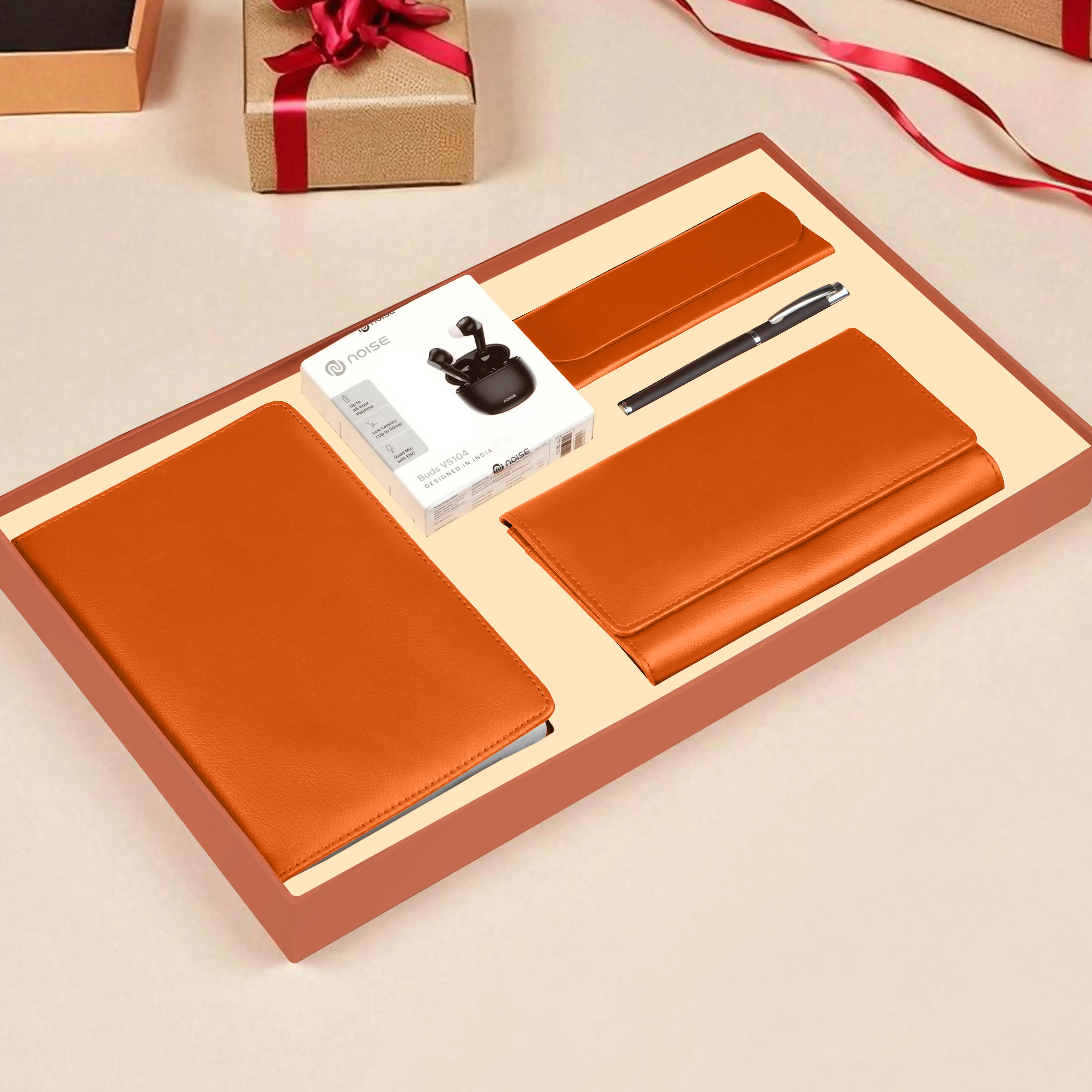 Diary Clutch Earbuds Pen & Eyewear Case Gift Hamper