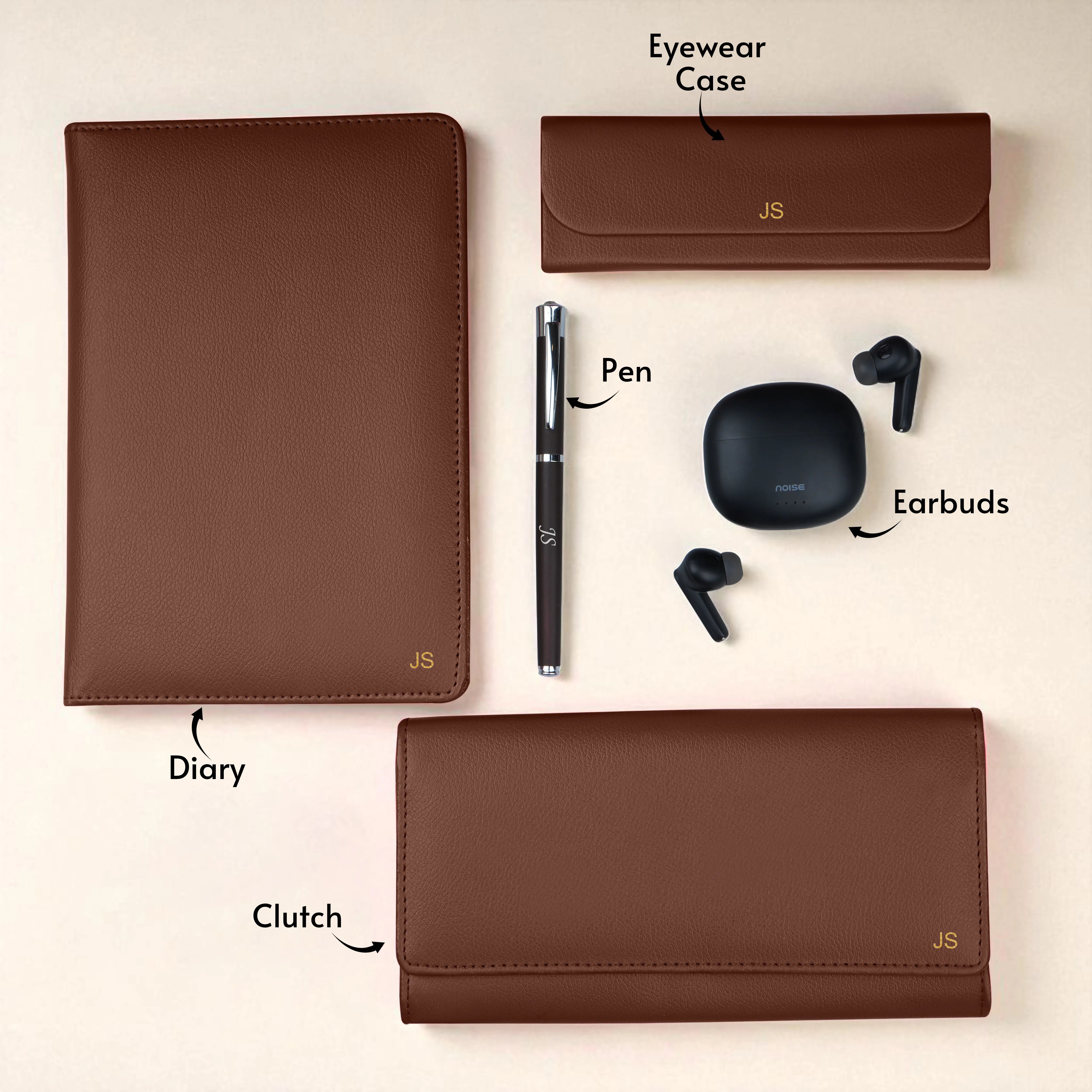 Diary Clutch Earbuds Pen & Eyewear Case Gift Hamper