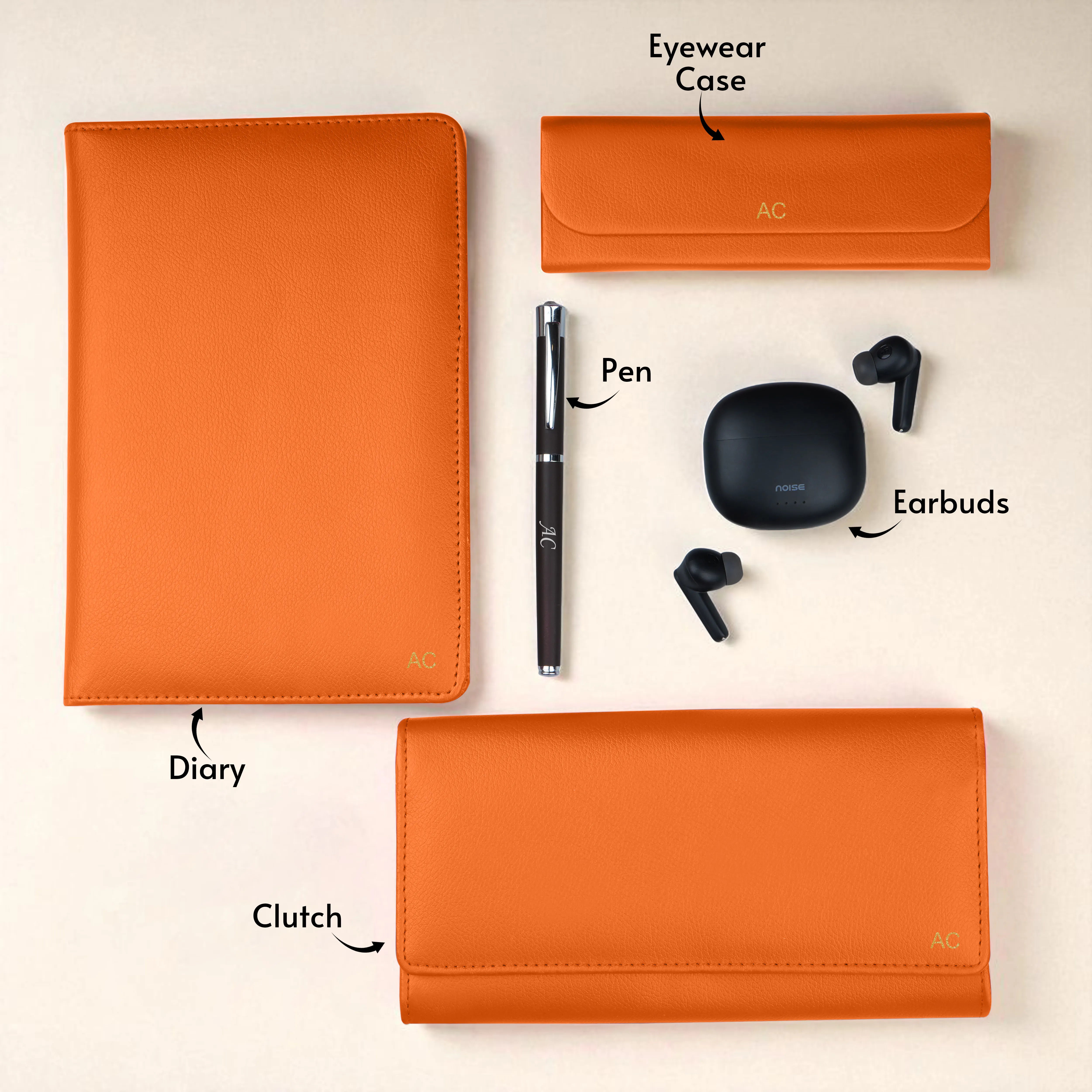 Diary Clutch Earbuds Pen & Eyewear Case Gift Hamper