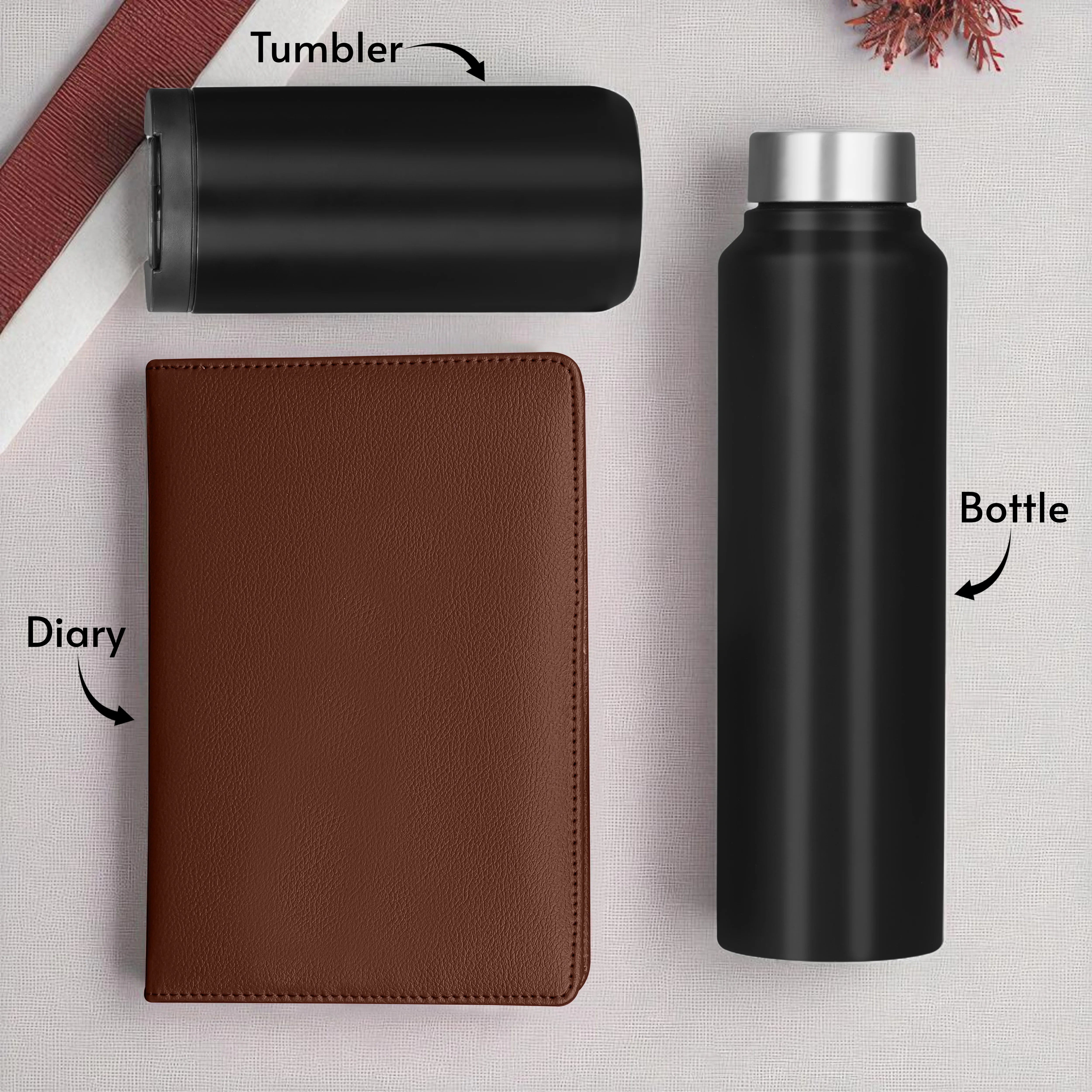 Diary Bottle & Tumbler Gift Hamper