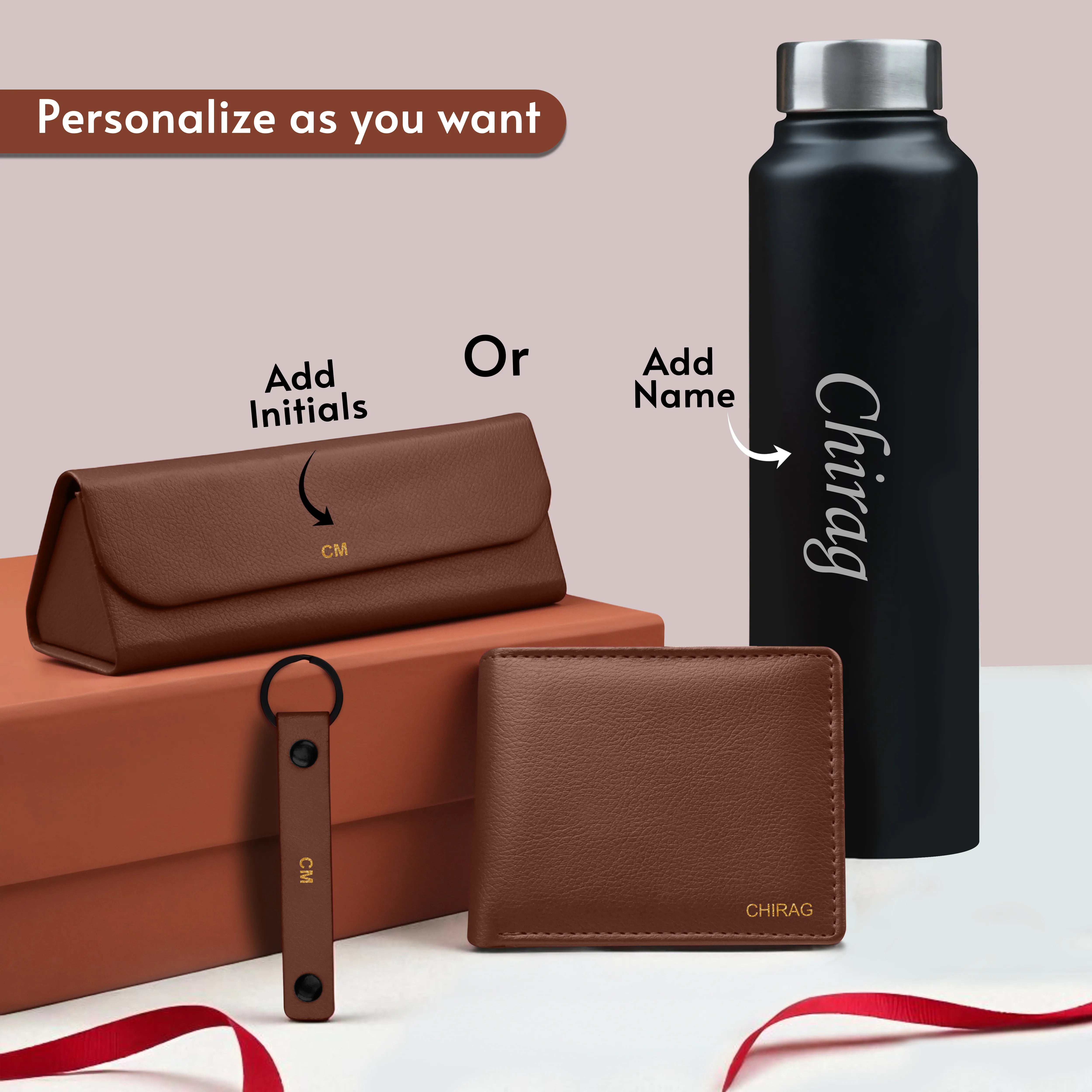 Wallet Bottle Keychian & Eyewear Case Gift Hamper