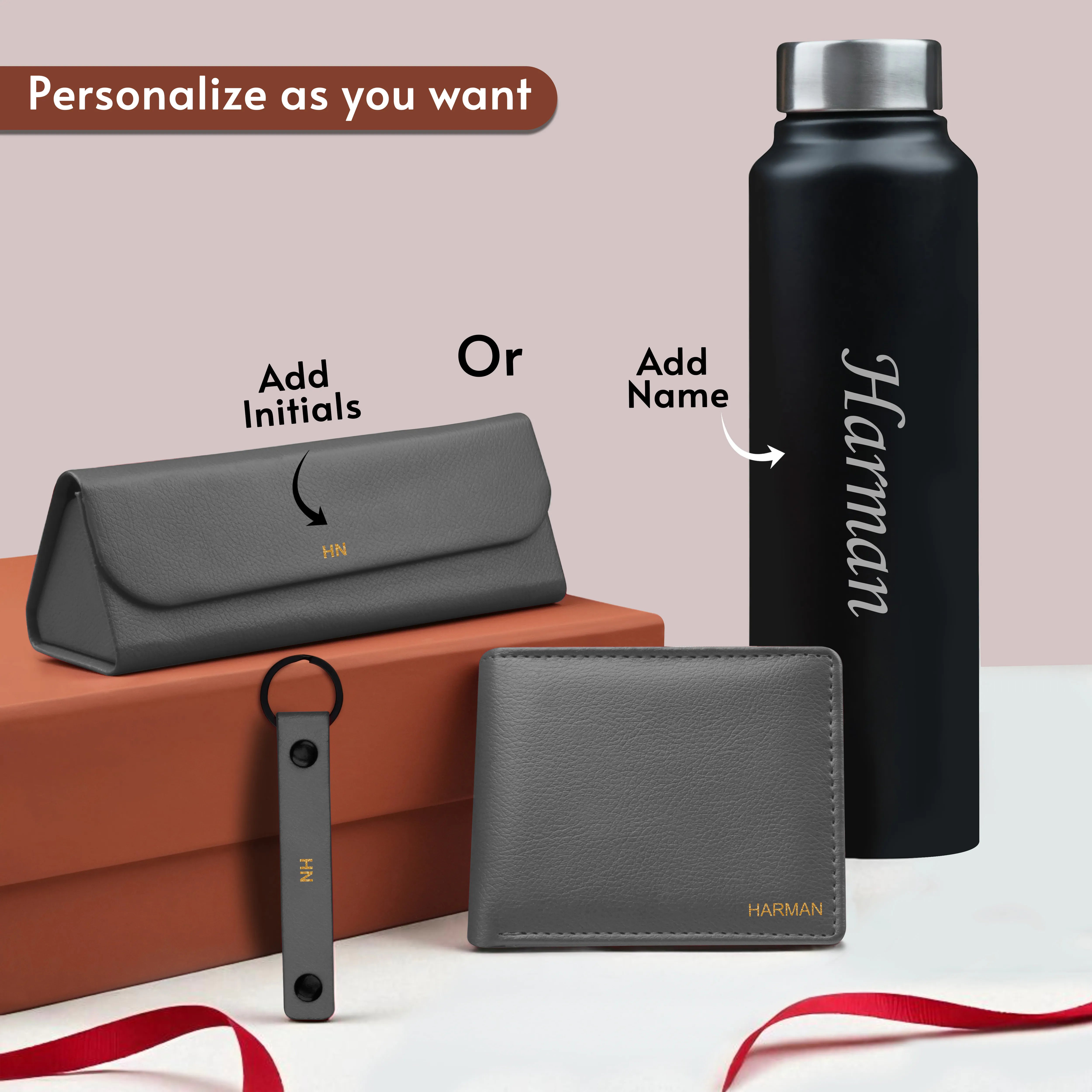 Wallet Bottle Keychian & Eyewear Case Gift Hamper