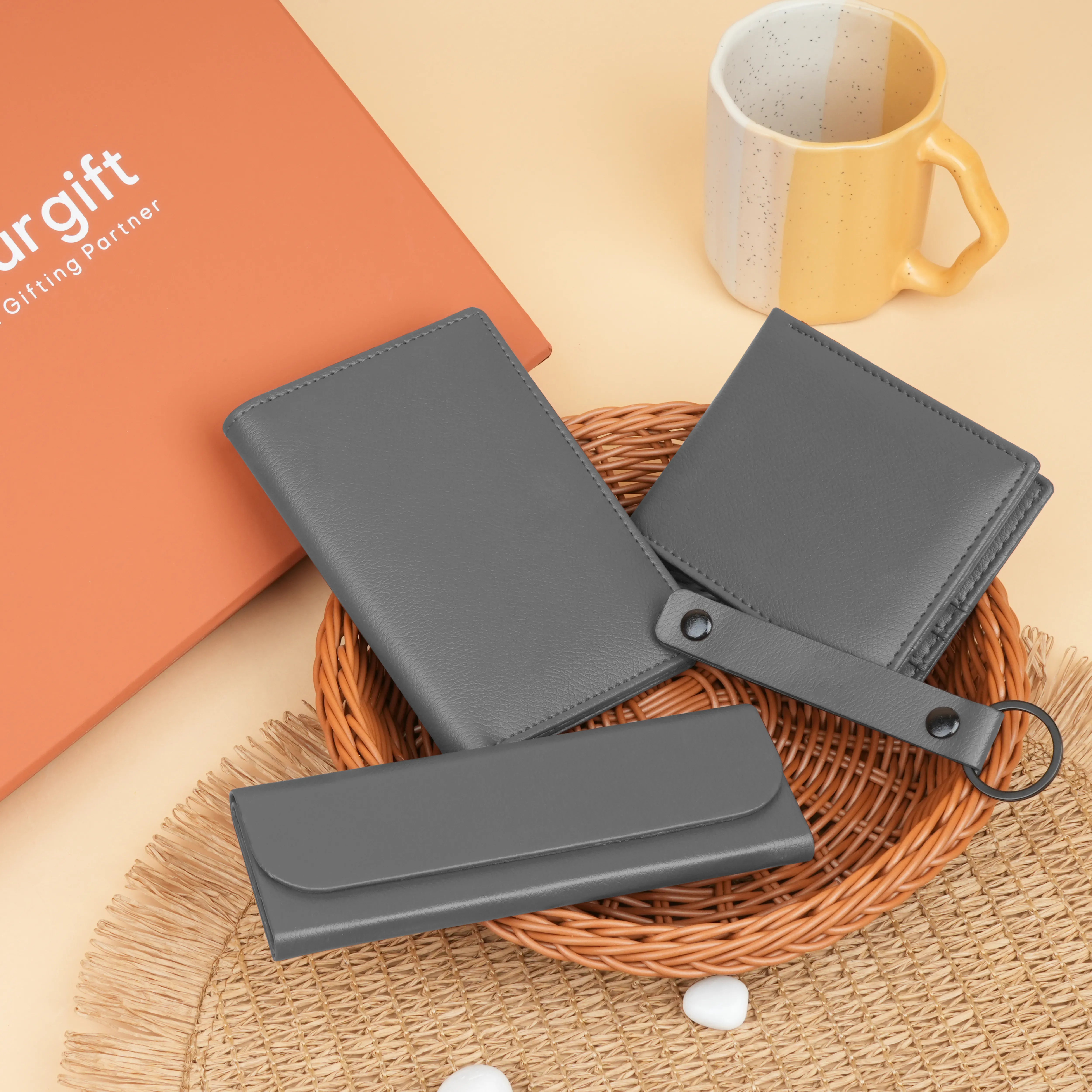 Wallet Keychain Eyewear Case & Passport Cover Gift Hamper