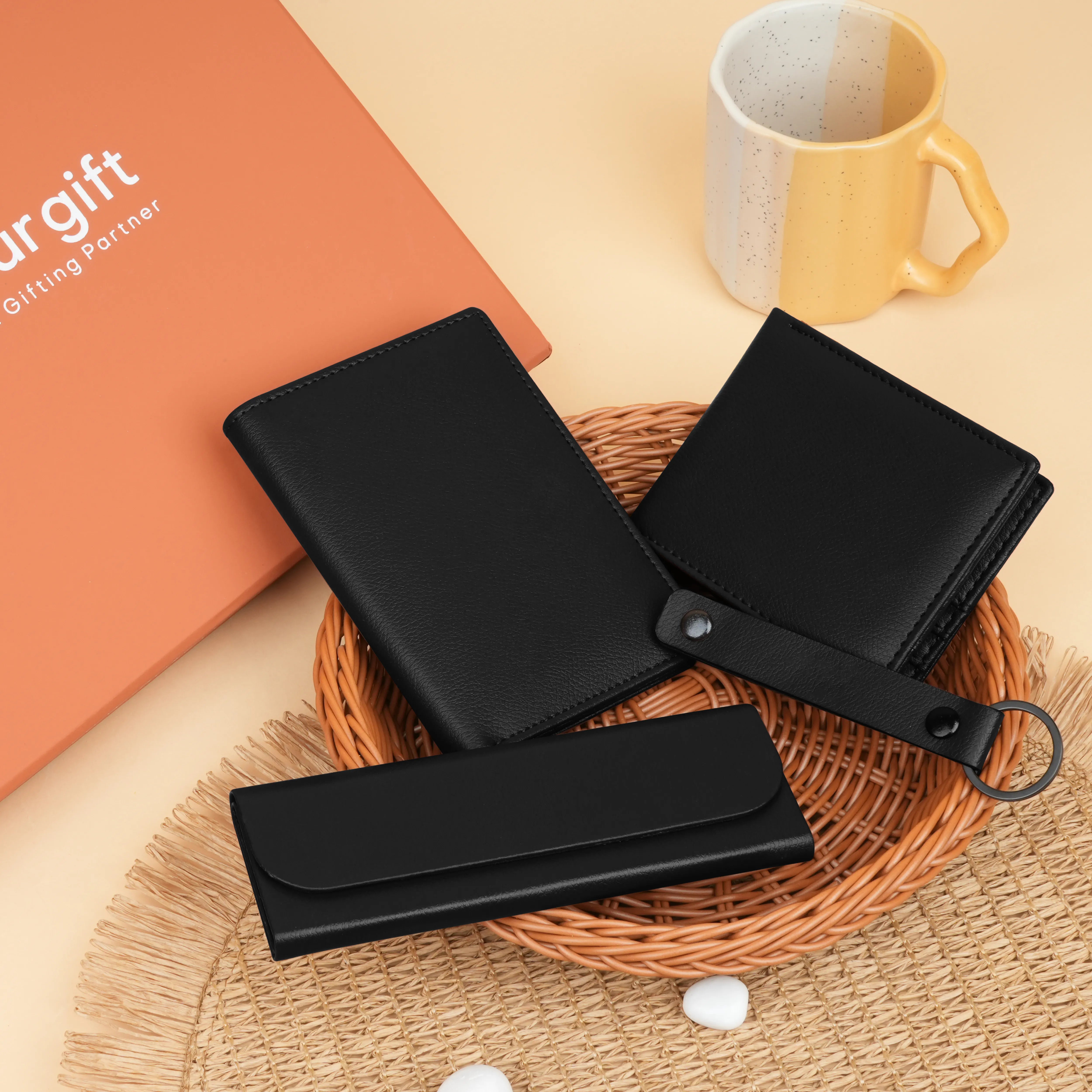 Wallet Keychain Eyewear Case & Passport Cover Gift Hamper