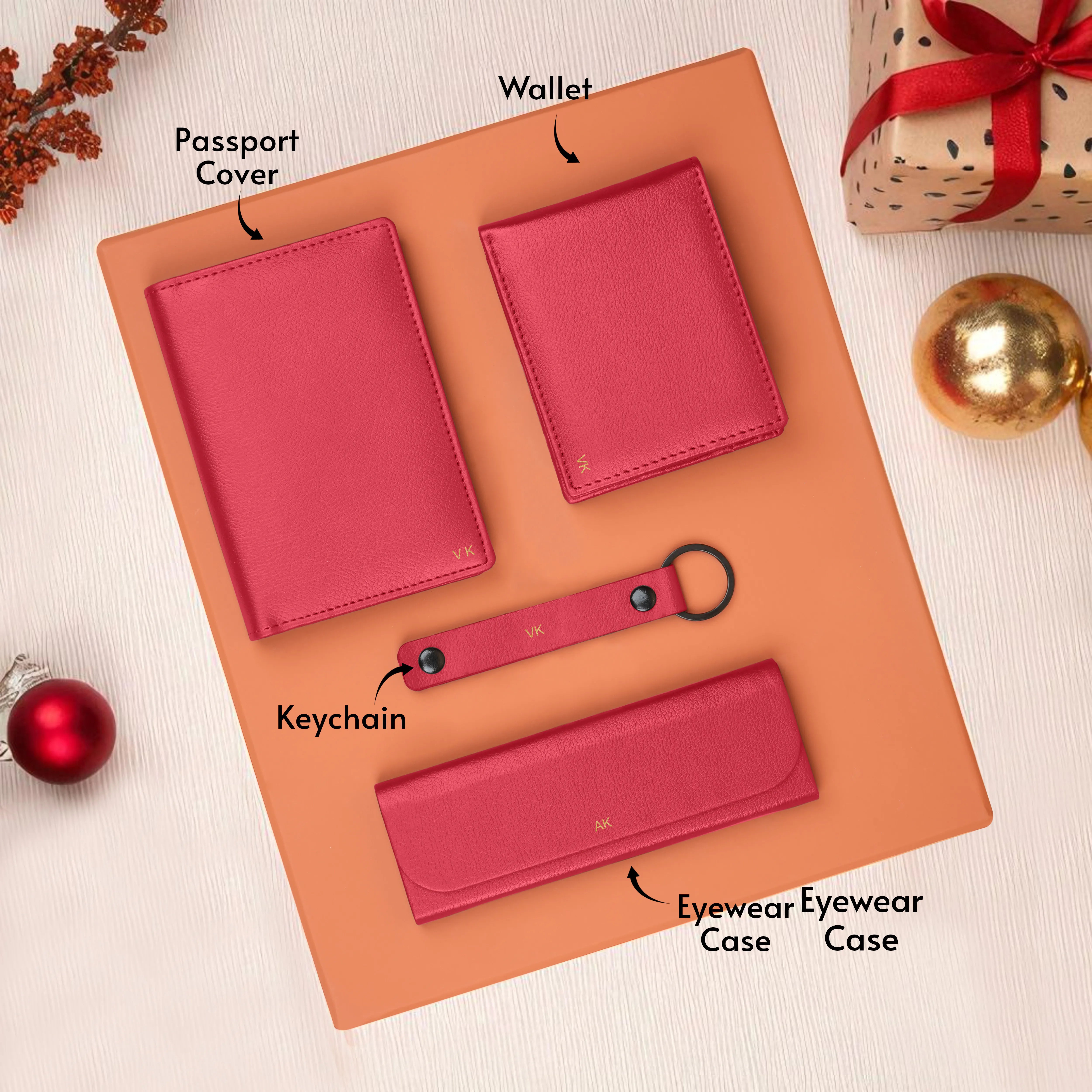 Wallet Keychain Eyewear Case & Passport Cover Gift Hamper