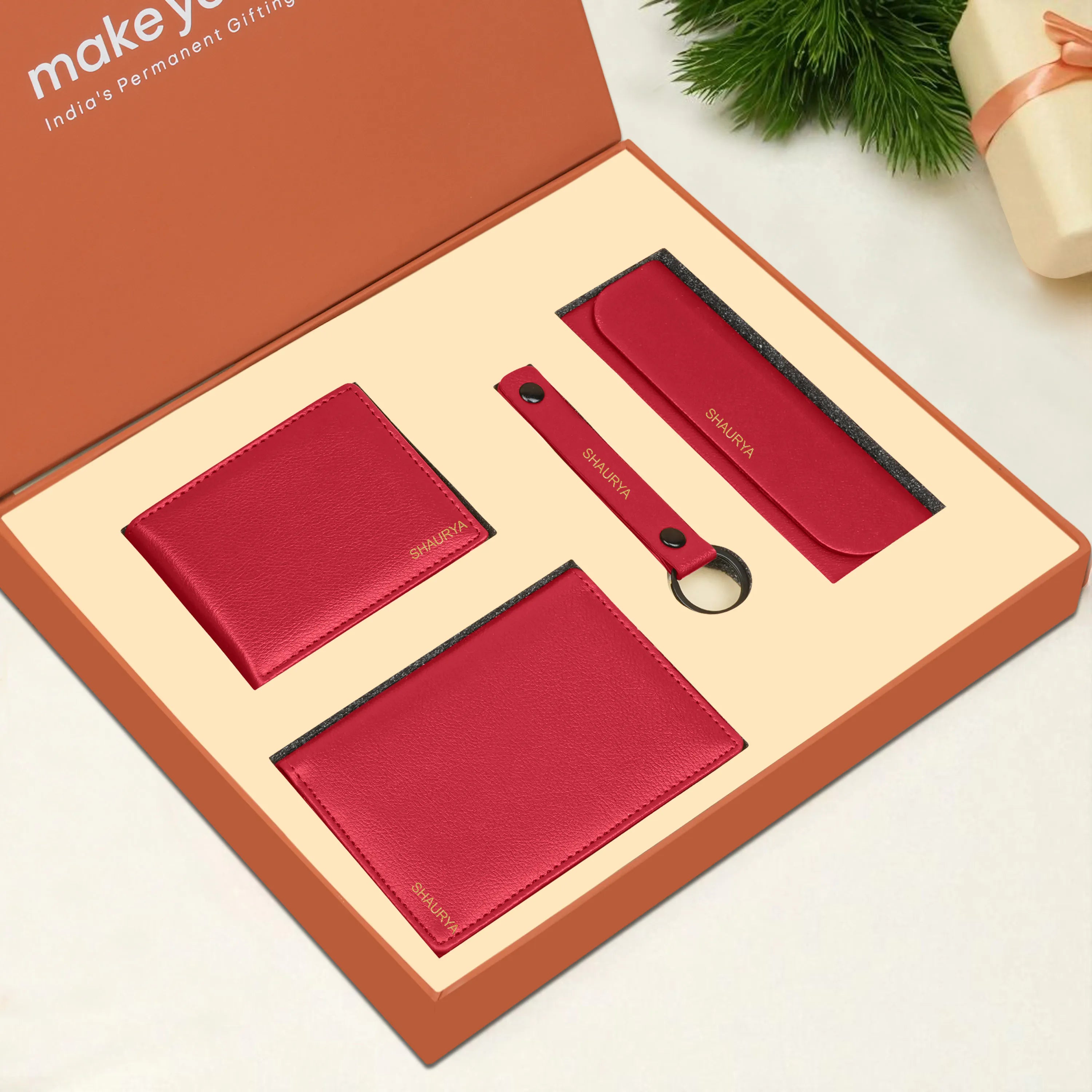 Wallet Keychain Eyewear Case & Passport Cover Gift Hamper