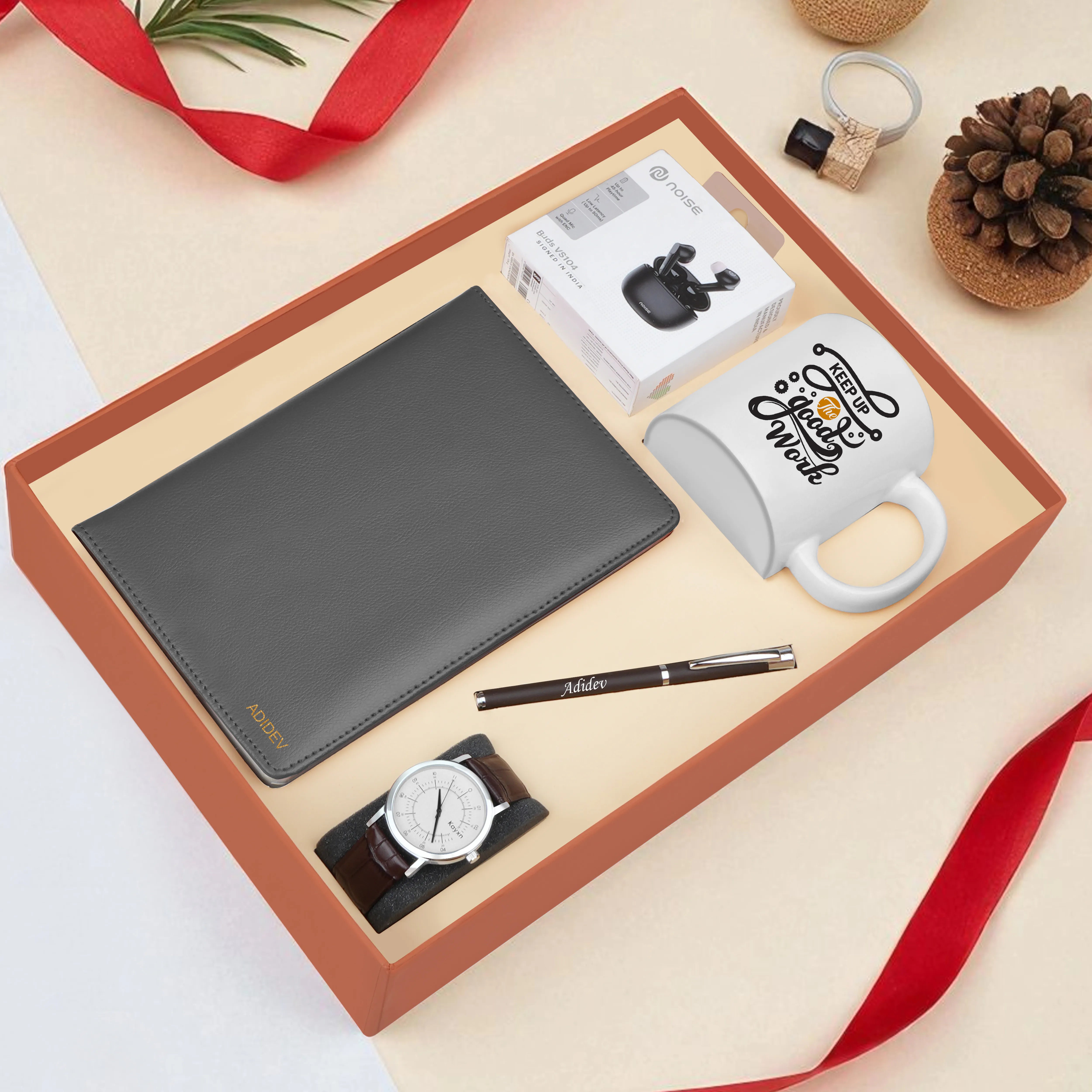 Diary Pen Earbuds Watch & Mug Gift Hamper
