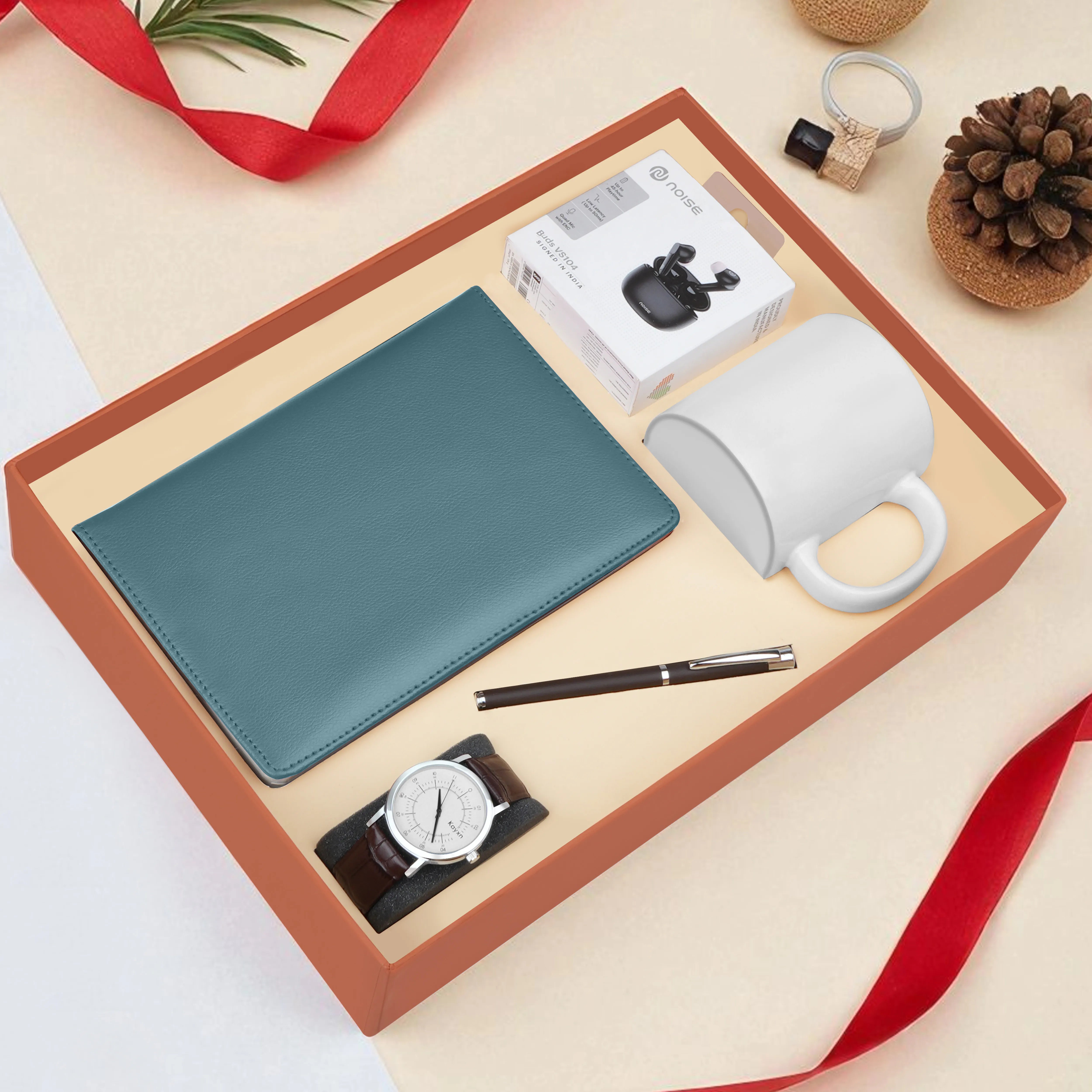 Diary Pen Earbuds Watch & Mug Gift Hamper