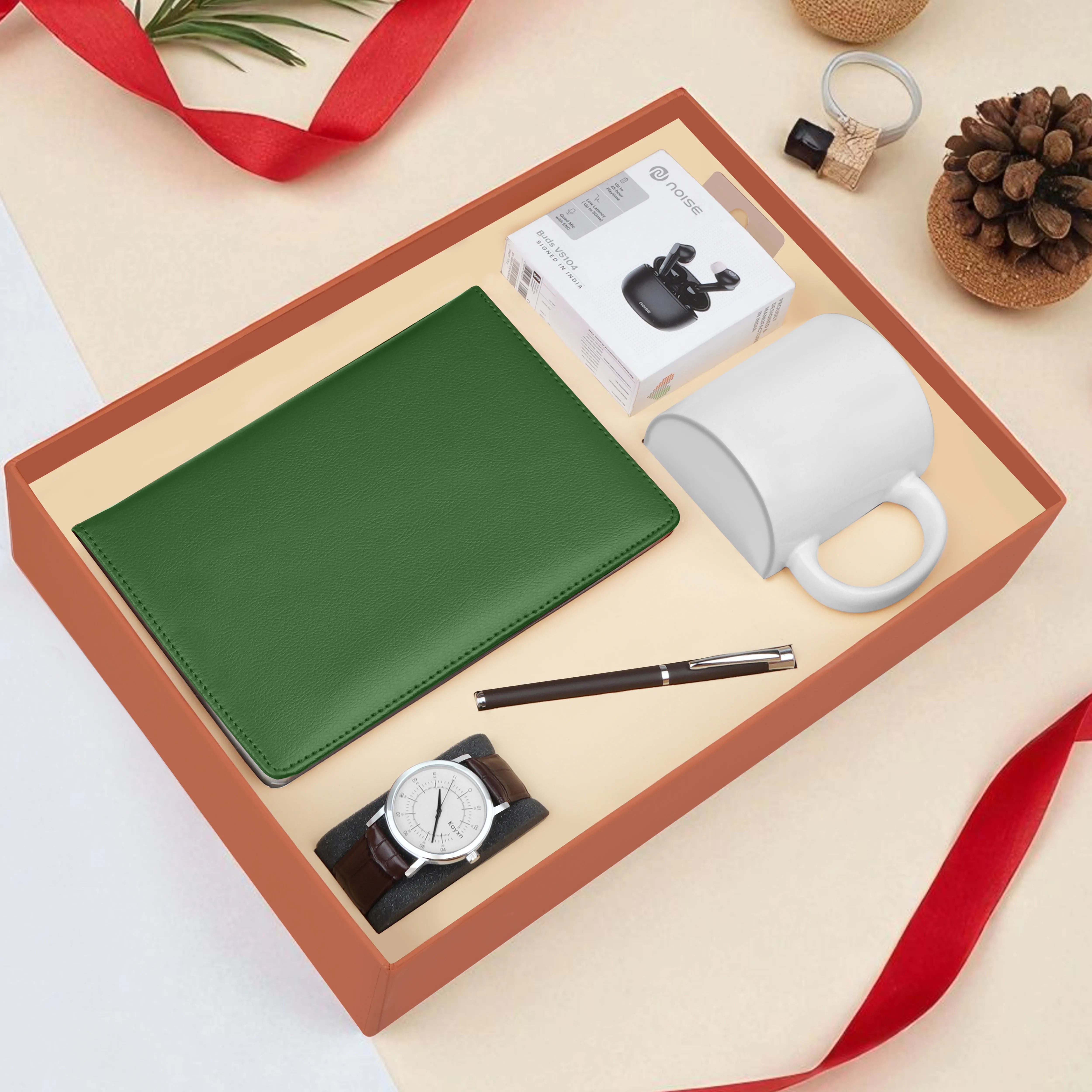 Diary Pen Earbuds Watch & Mug Gift Hamper