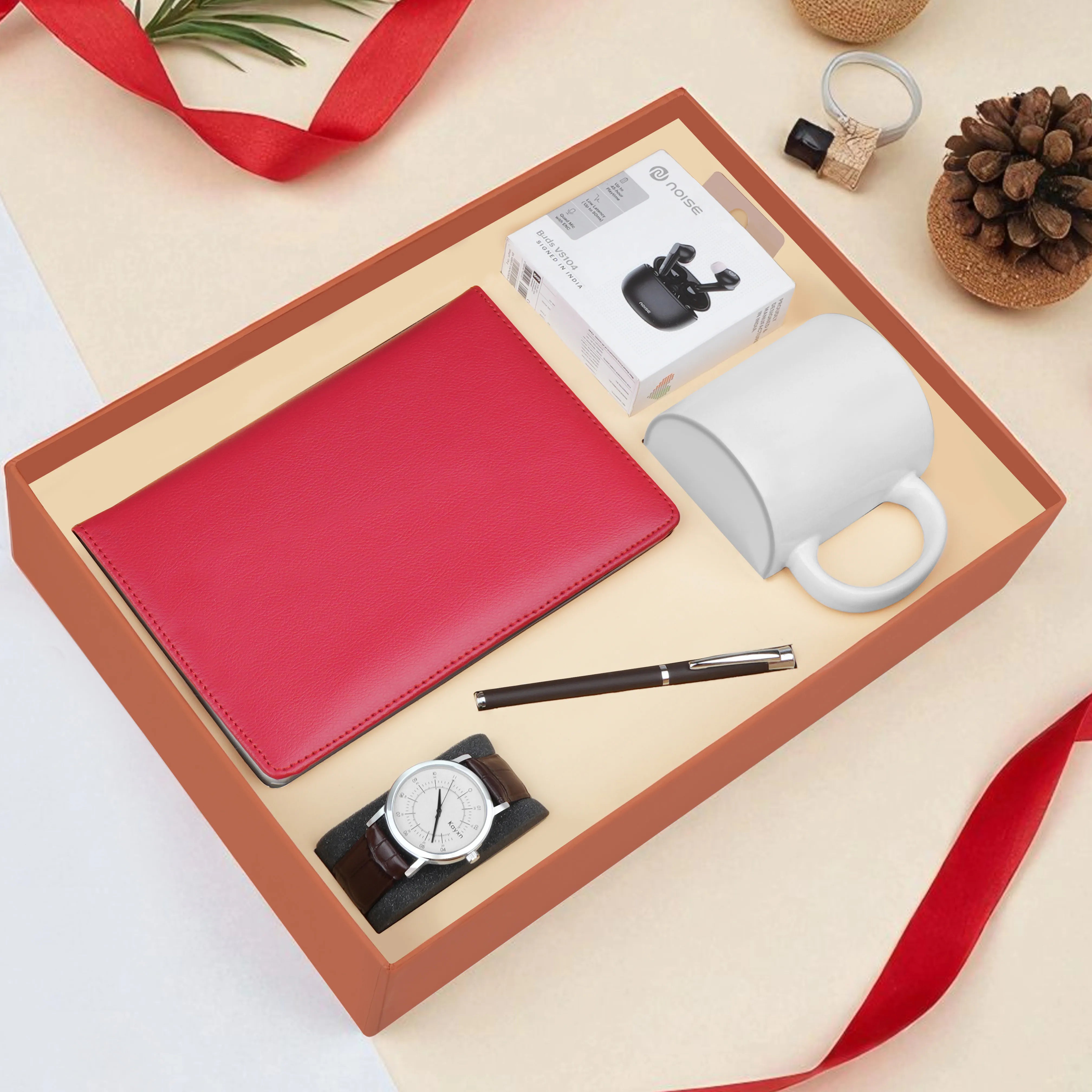 Diary Pen Earbuds Watch & Mug Gift Hamper