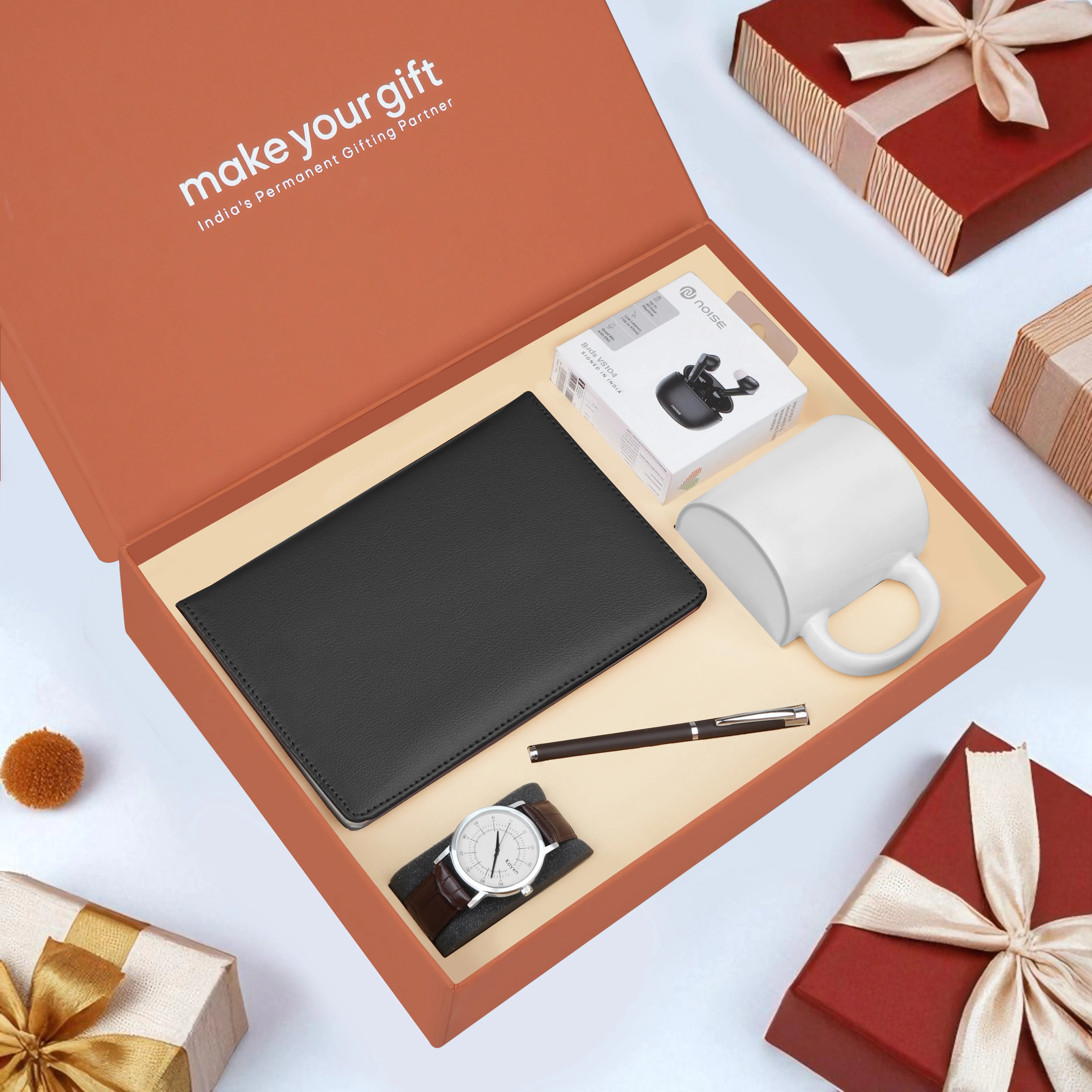 Diary Pen Earbuds Watch & Mug Gift Hamper
