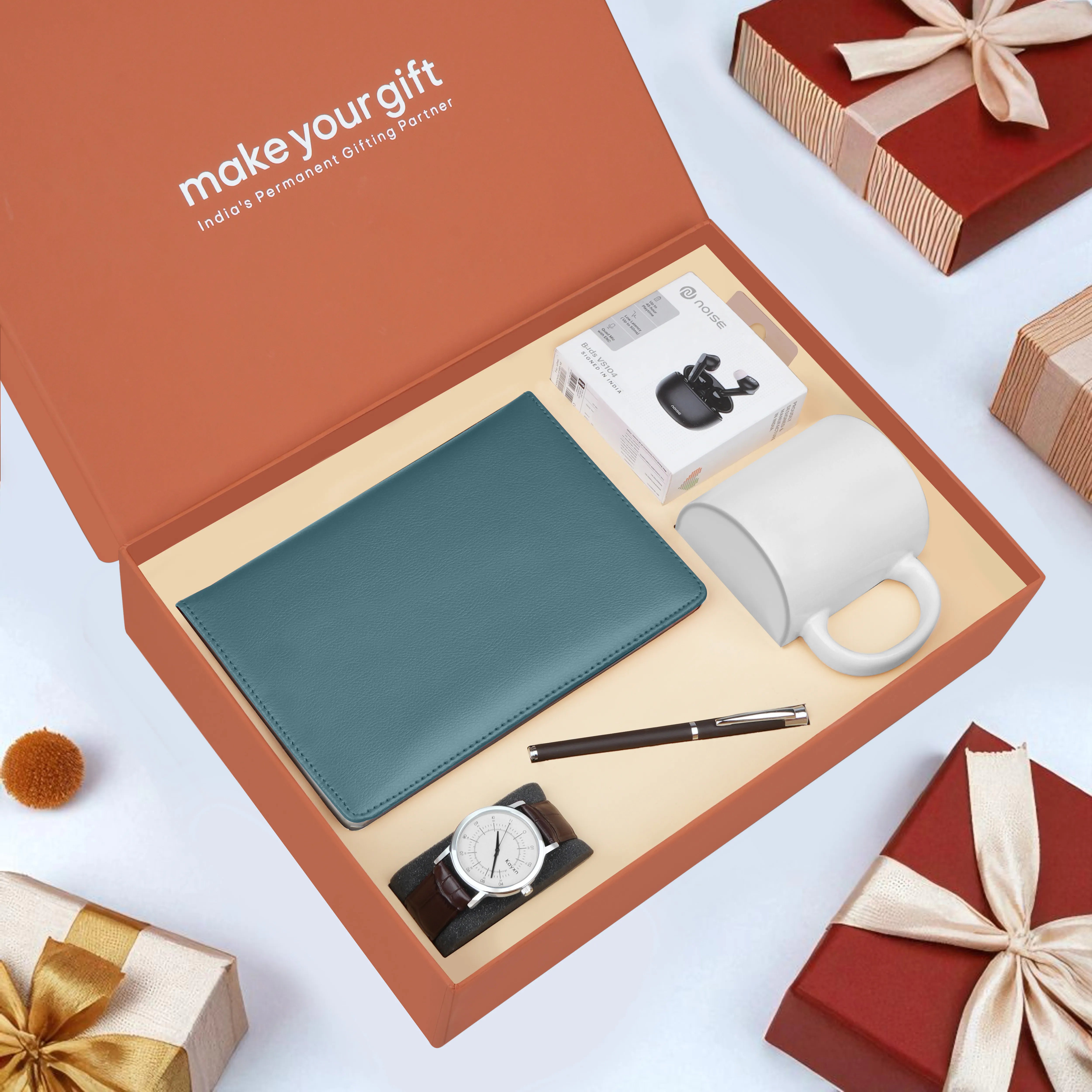 Diary Pen Earbuds Watch & Mug Gift Hamper