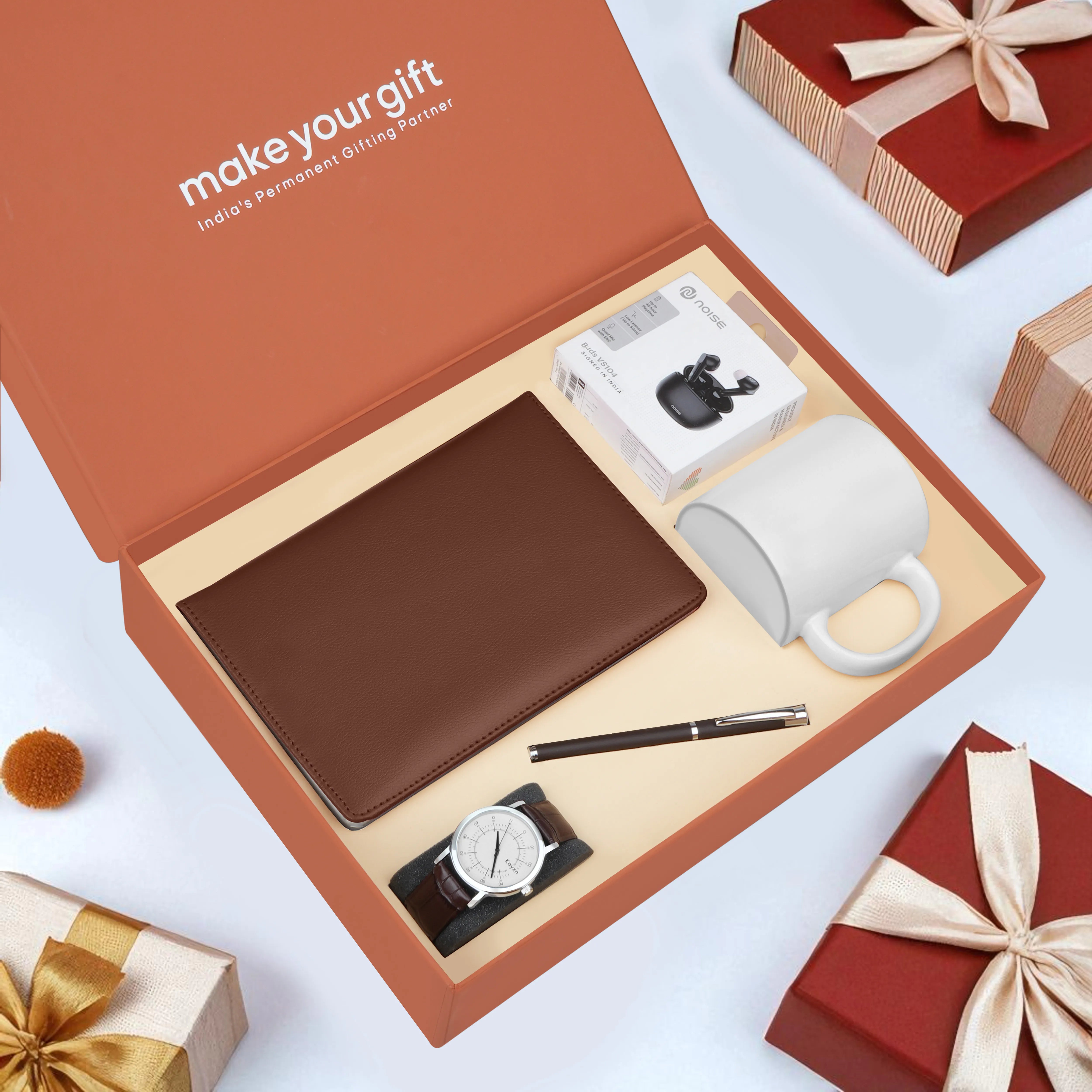 Diary Pen Earbuds Watch & Mug Gift Hamper