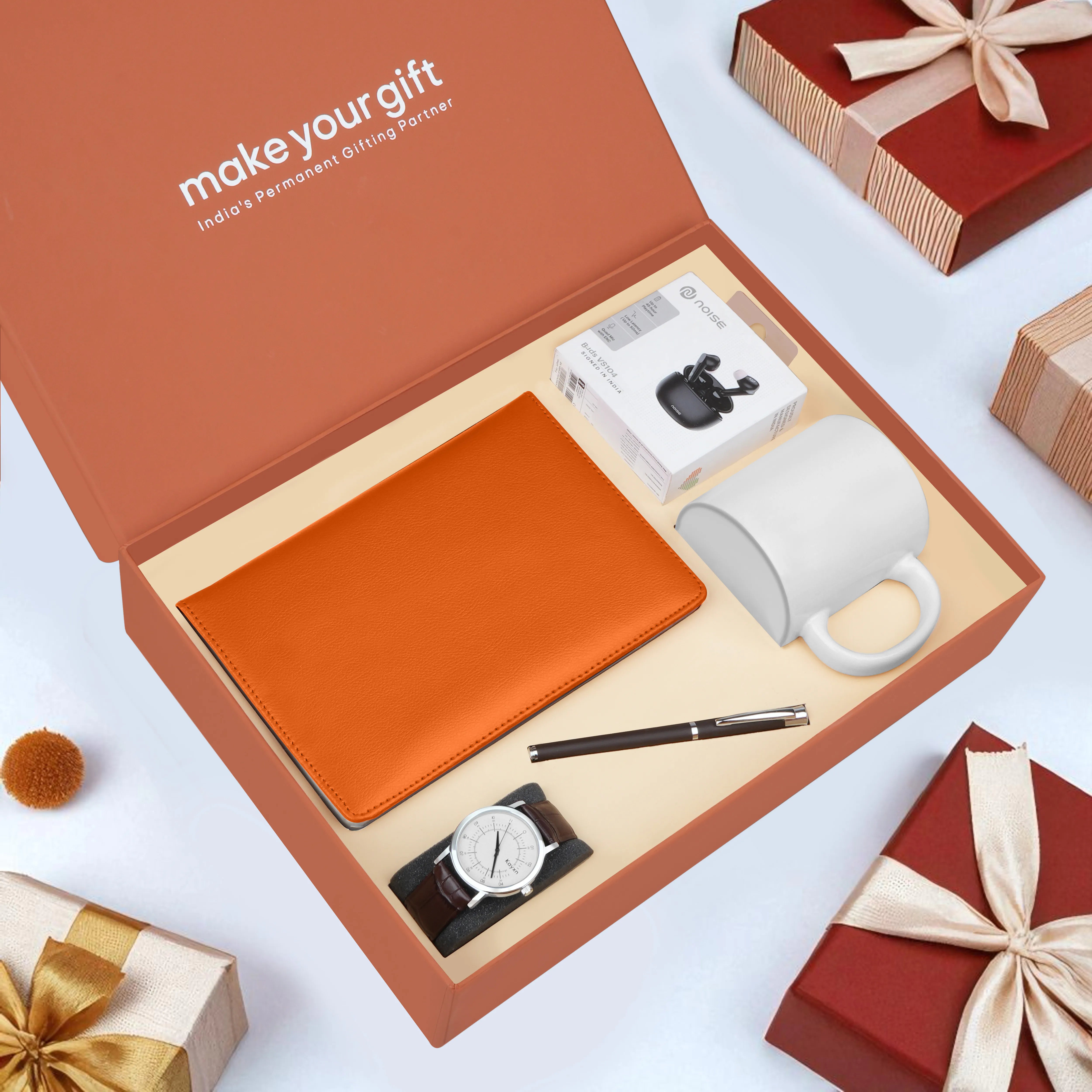 Diary Pen Earbuds Watch & Mug Gift Hamper