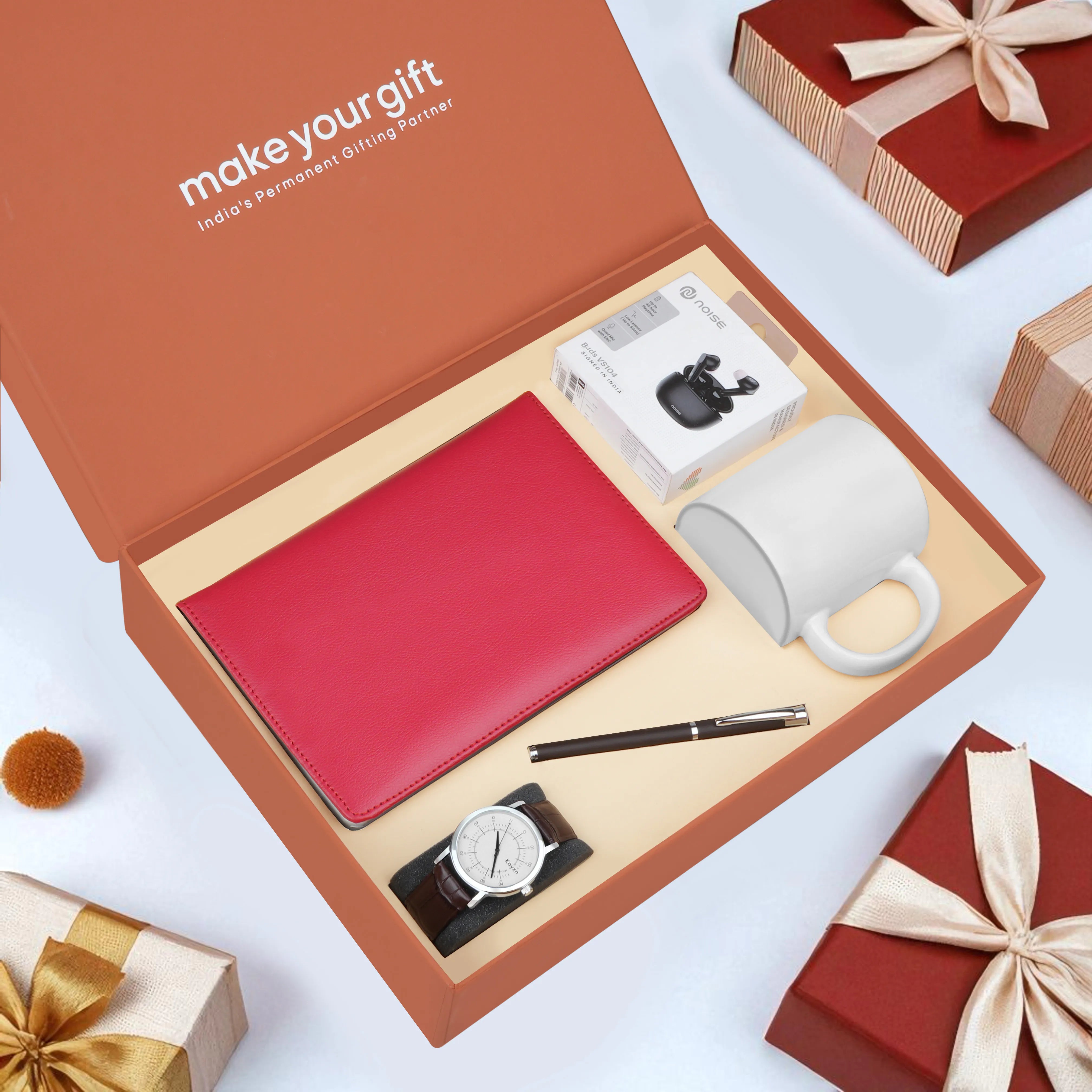Diary Pen Earbuds Watch & Mug Gift Hamper