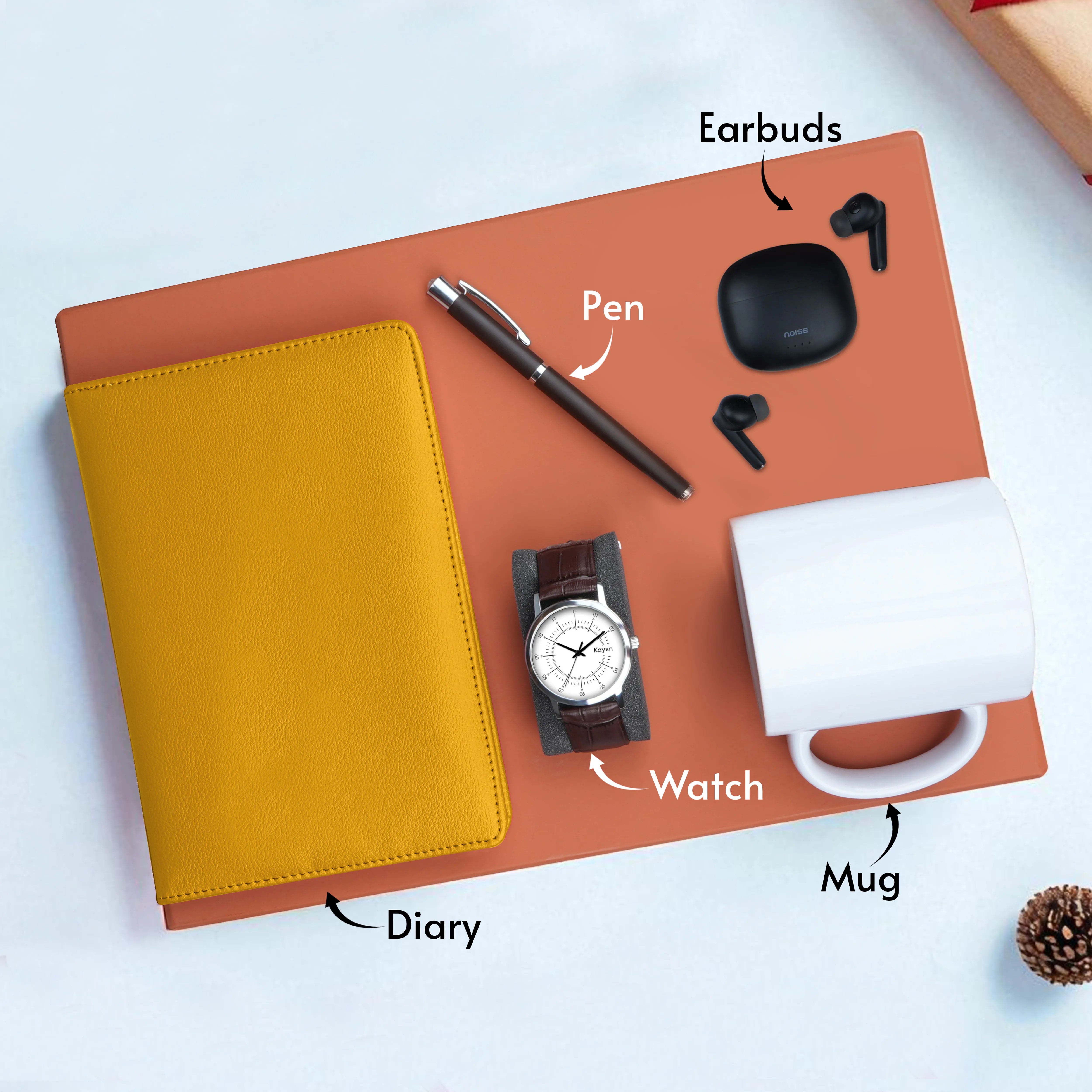 Diary Pen Earbuds Watch & Mug Gift Hamper