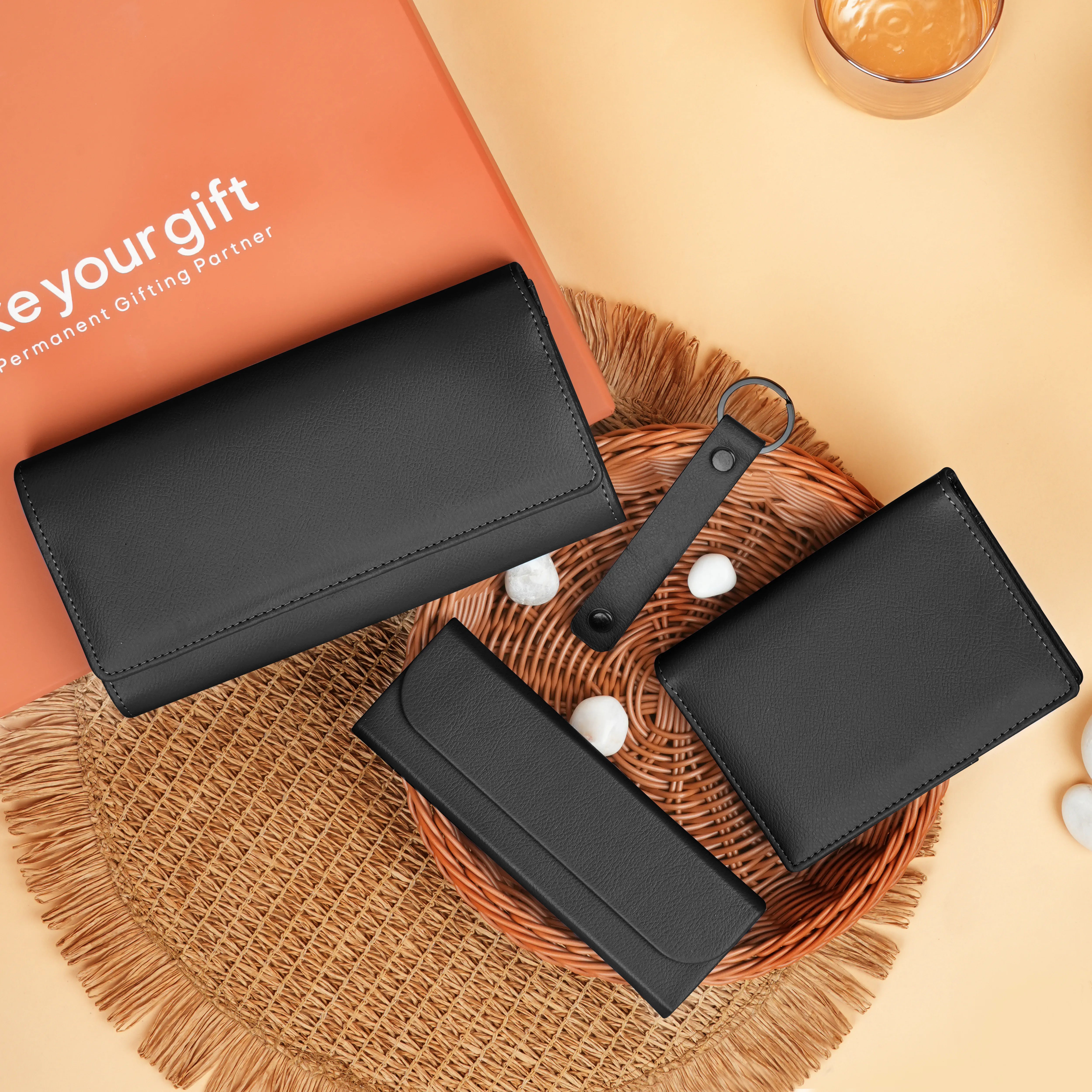 Clutch Passport Cover Keychain Eyewear Case Gift Hamper