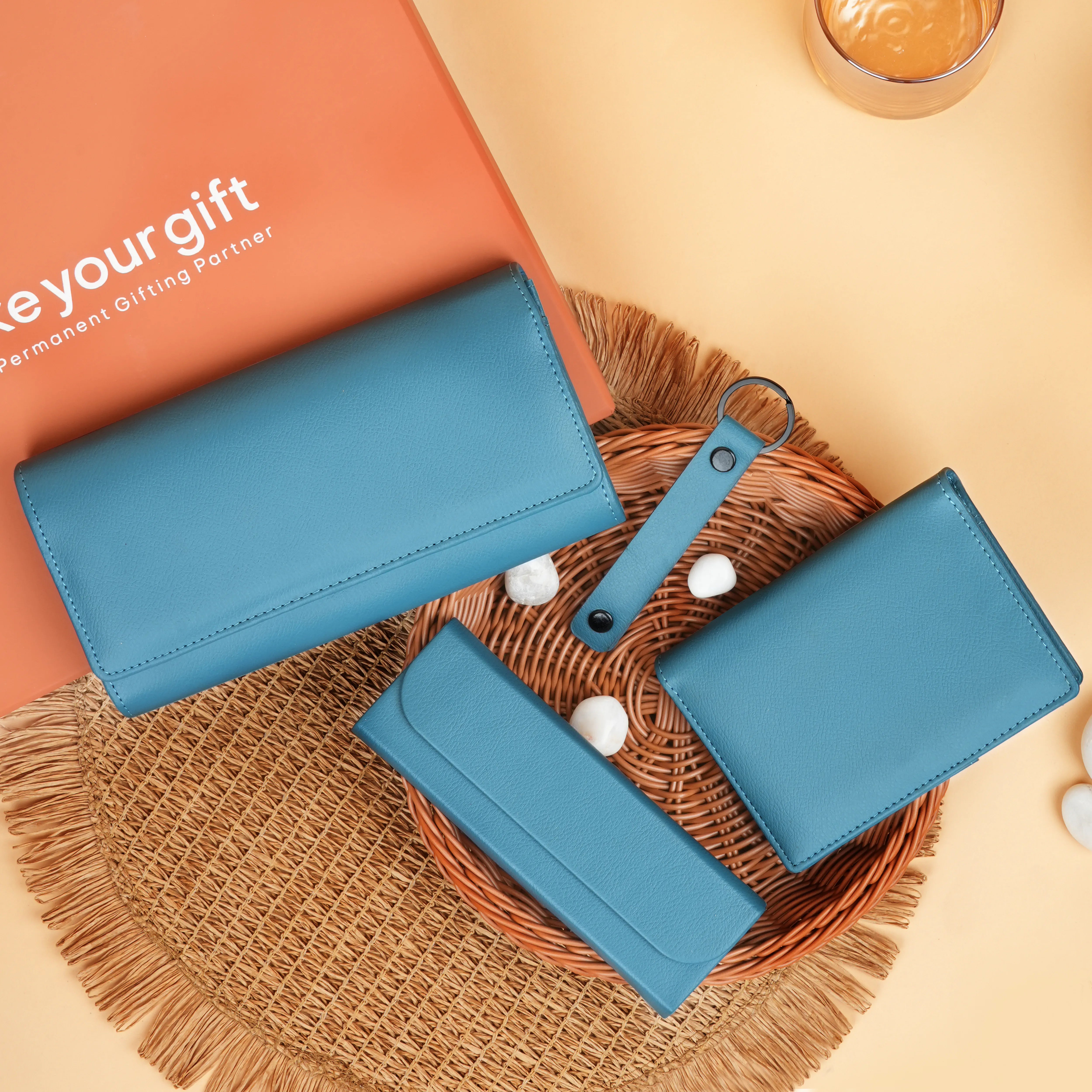 Clutch Passport Cover Keychain Eyewear Case Gift Hamper