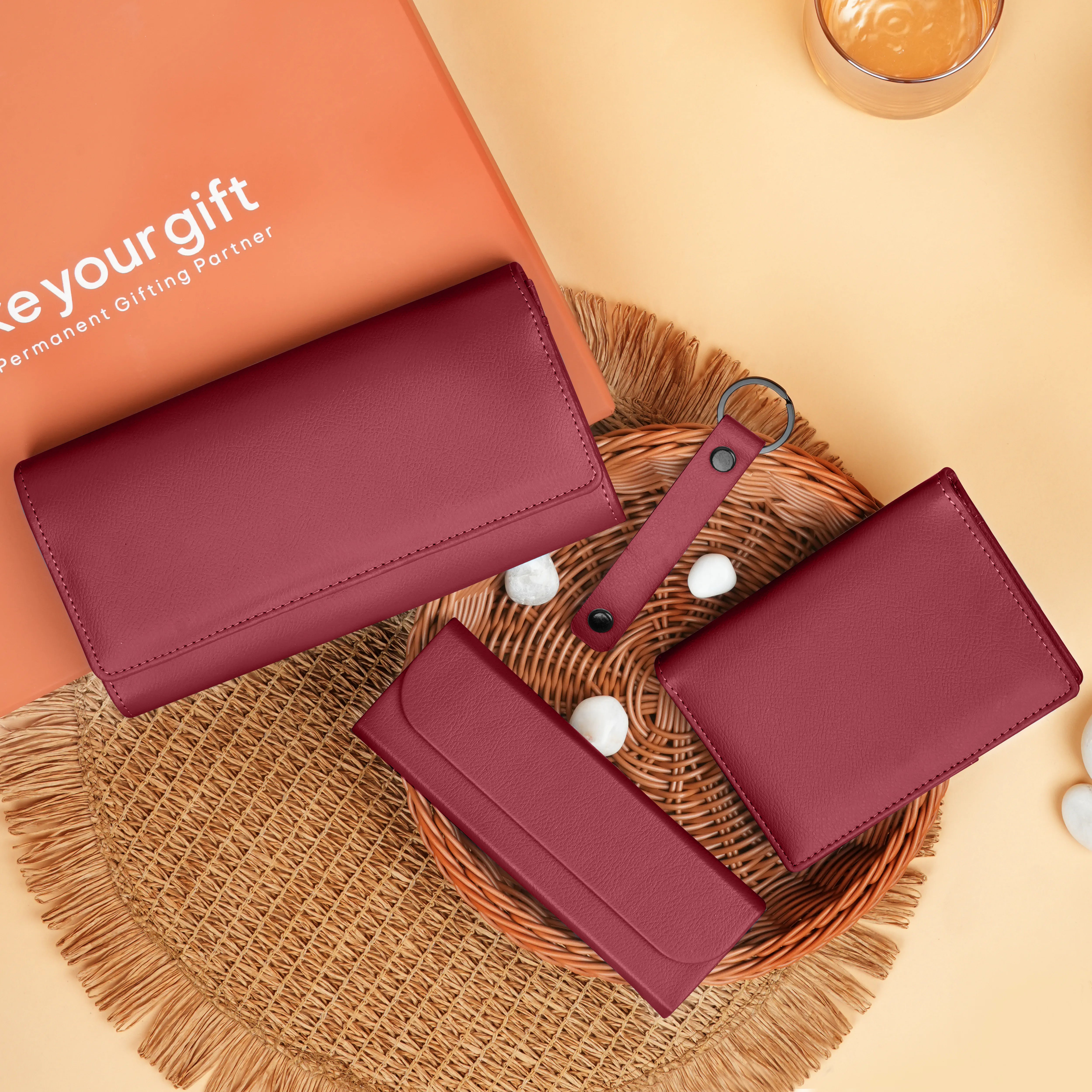 Clutch Passport Cover Keychain Eyewear Case Gift Hamper