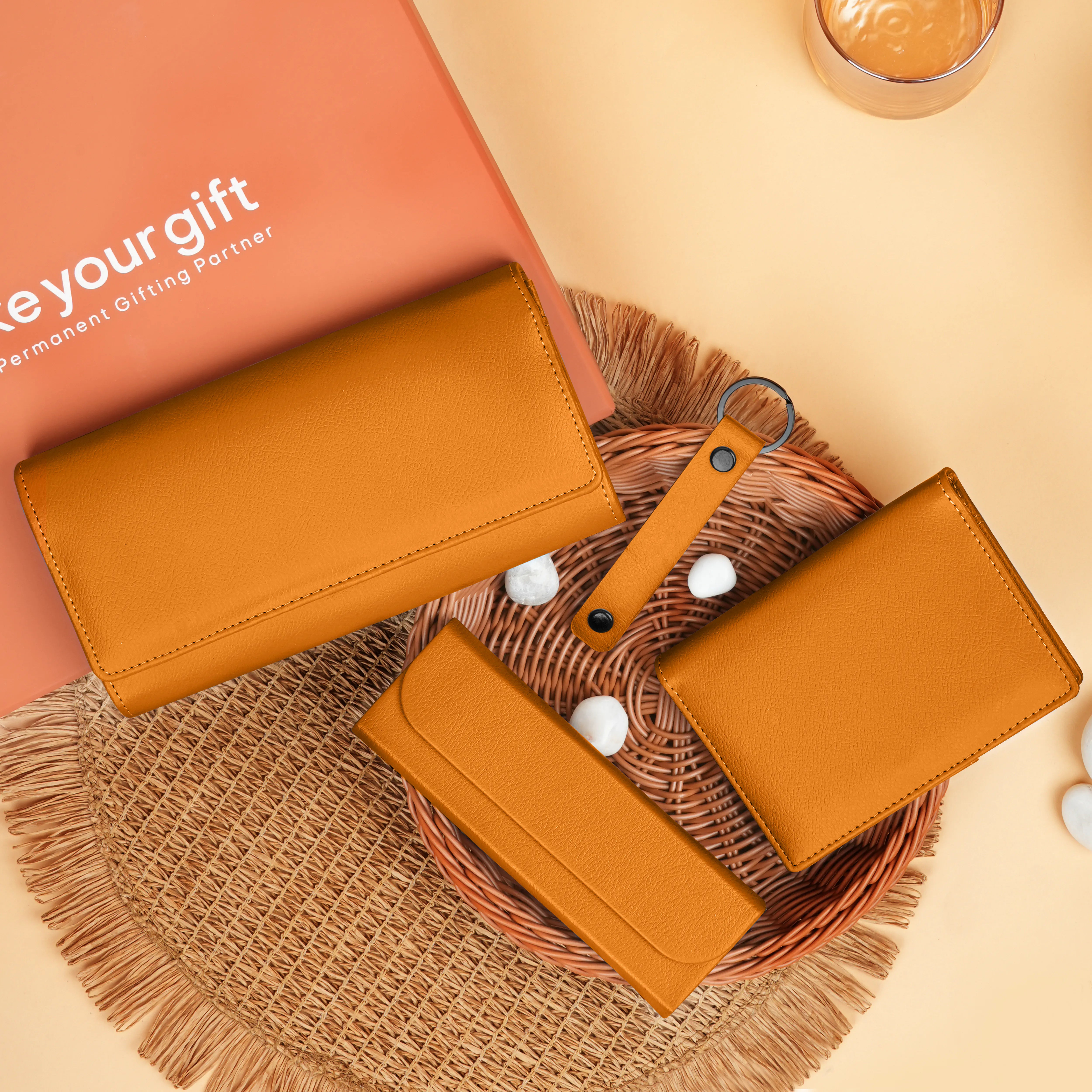 Clutch Passport Cover Keychain Eyewear Case Gift Hamper