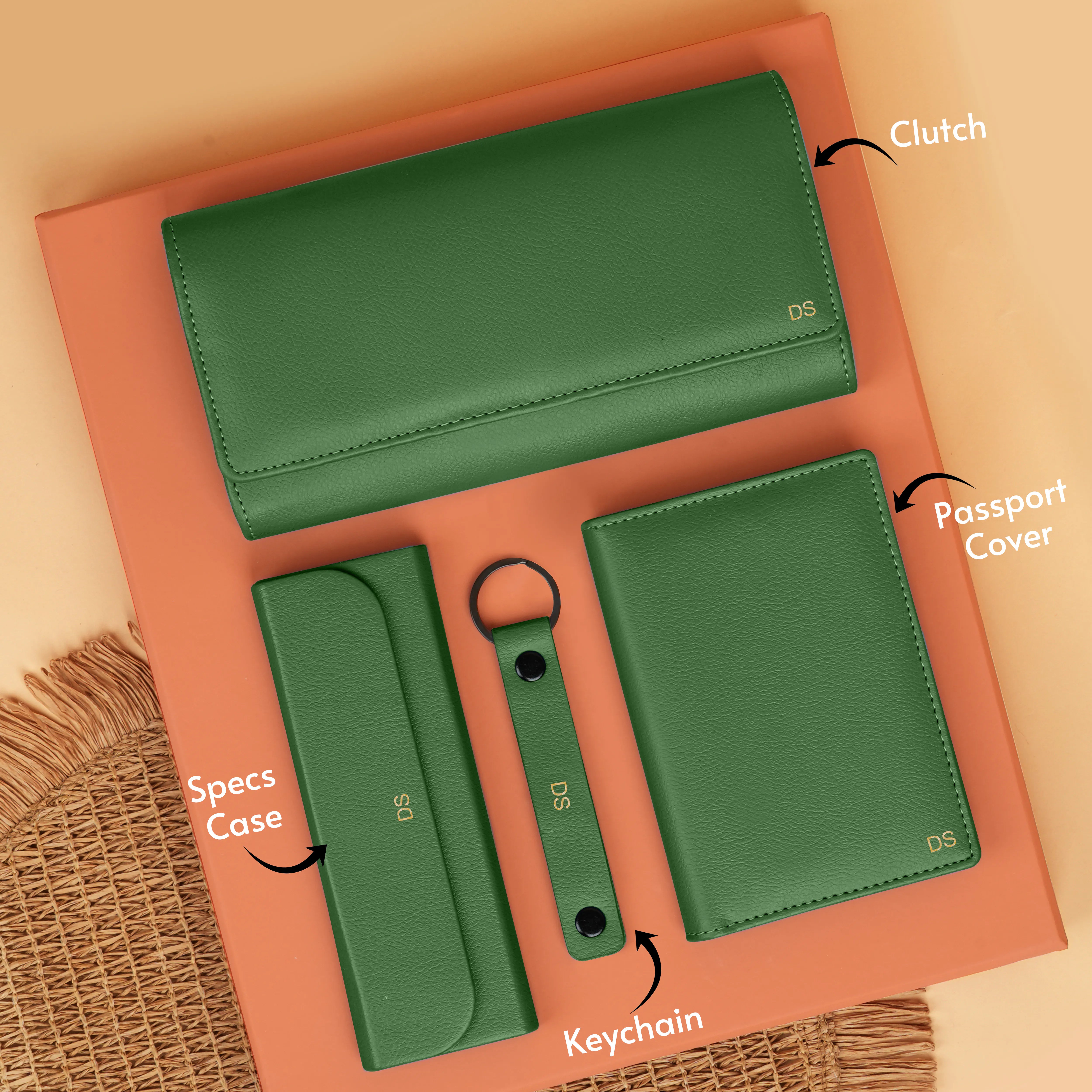Clutch Passport Cover Keychain Eyewear Case Gift Hamper