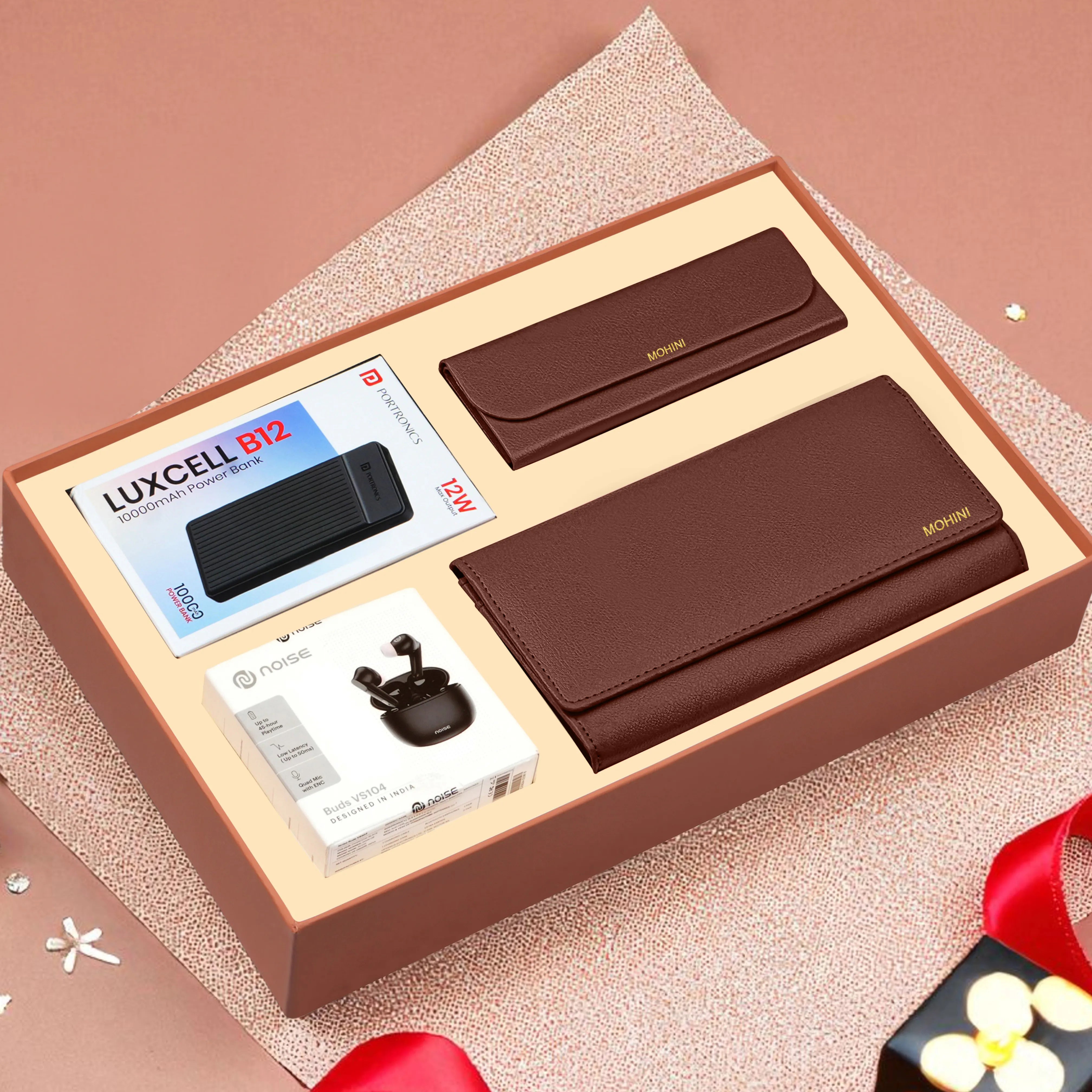 Clutch Power Bank Earbuds & Eyewear Case Gift Hamper