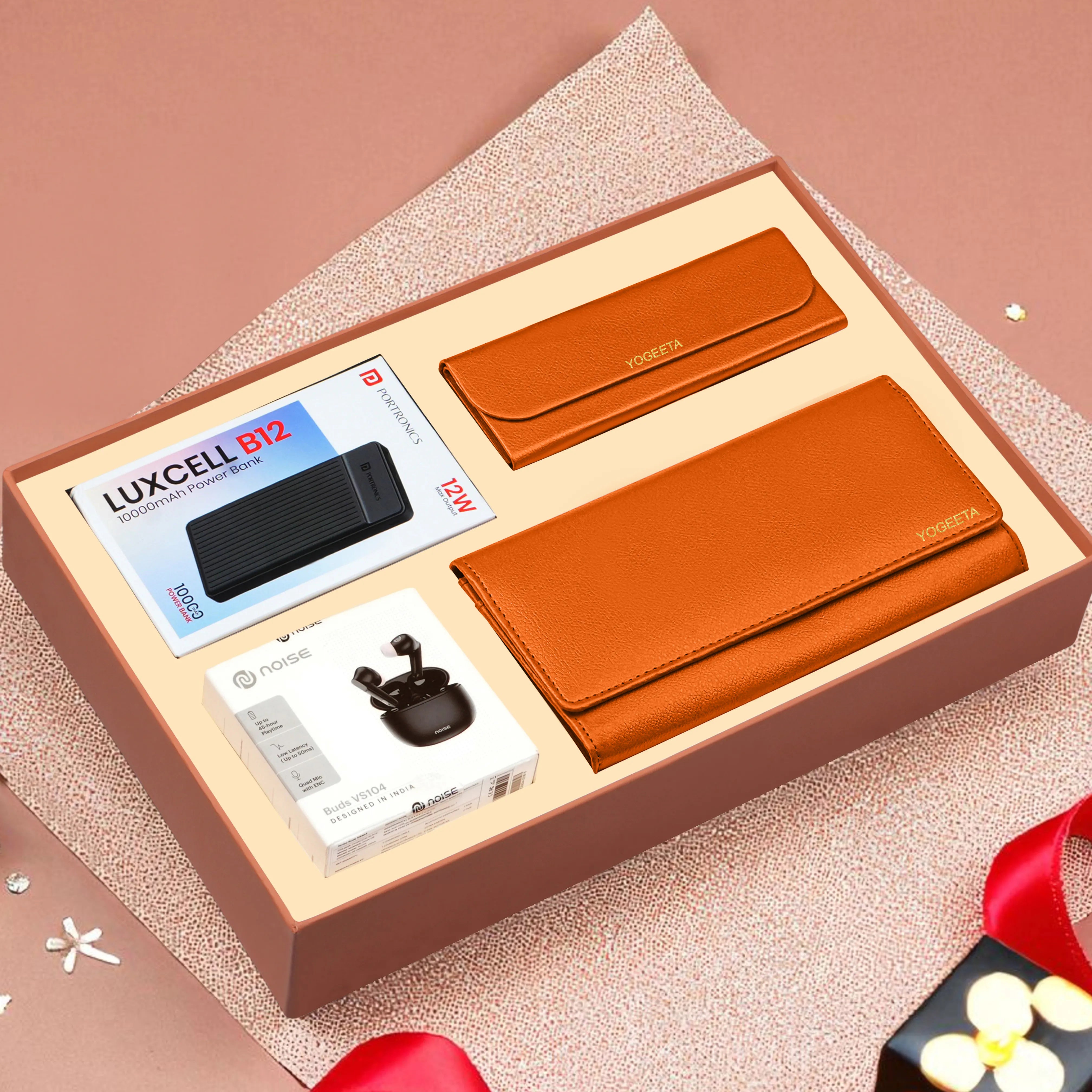 Clutch Power Bank Earbuds & Eyewear Case Gift Hamper