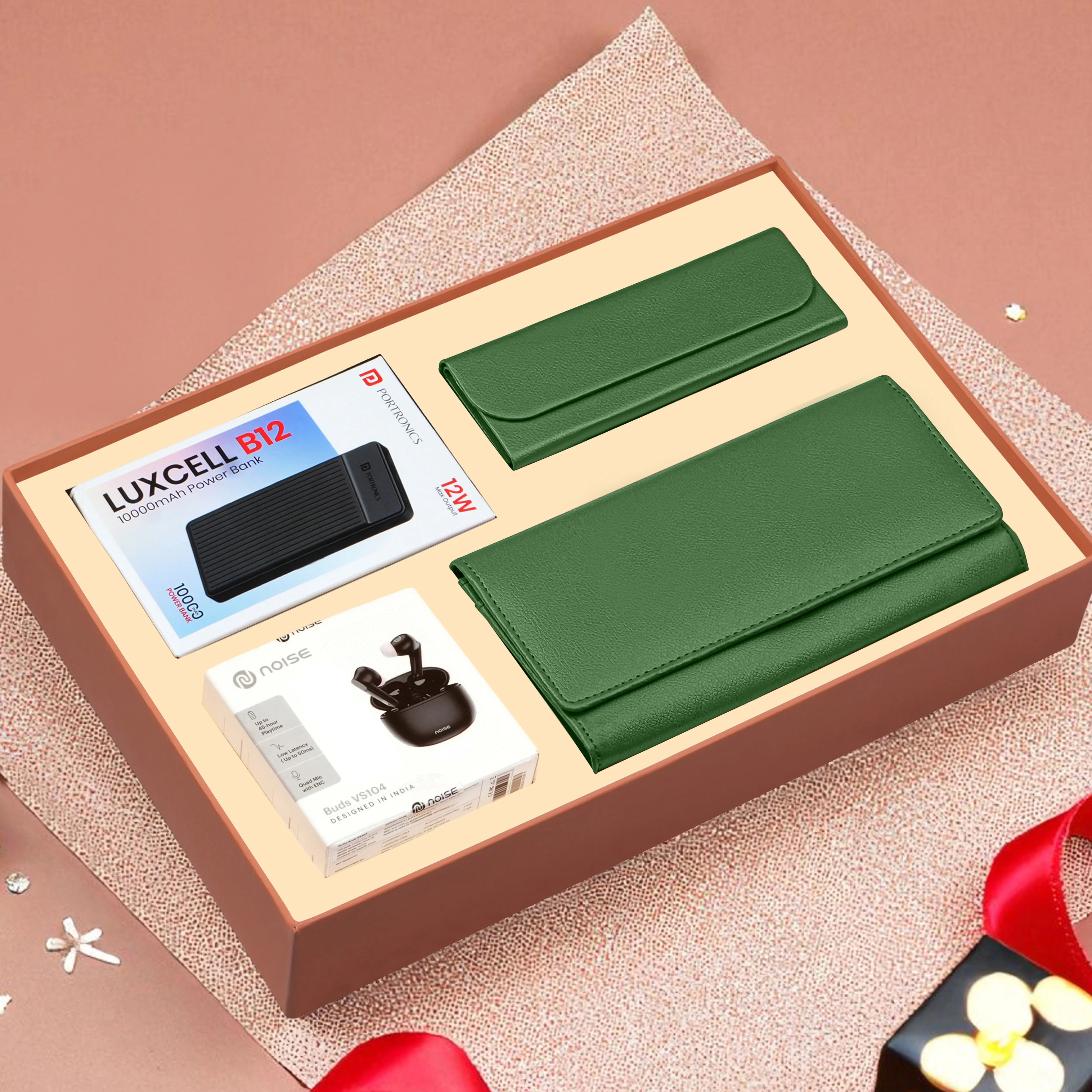 Clutch Power Bank Earbuds & Eyewear Case Gift Hamper