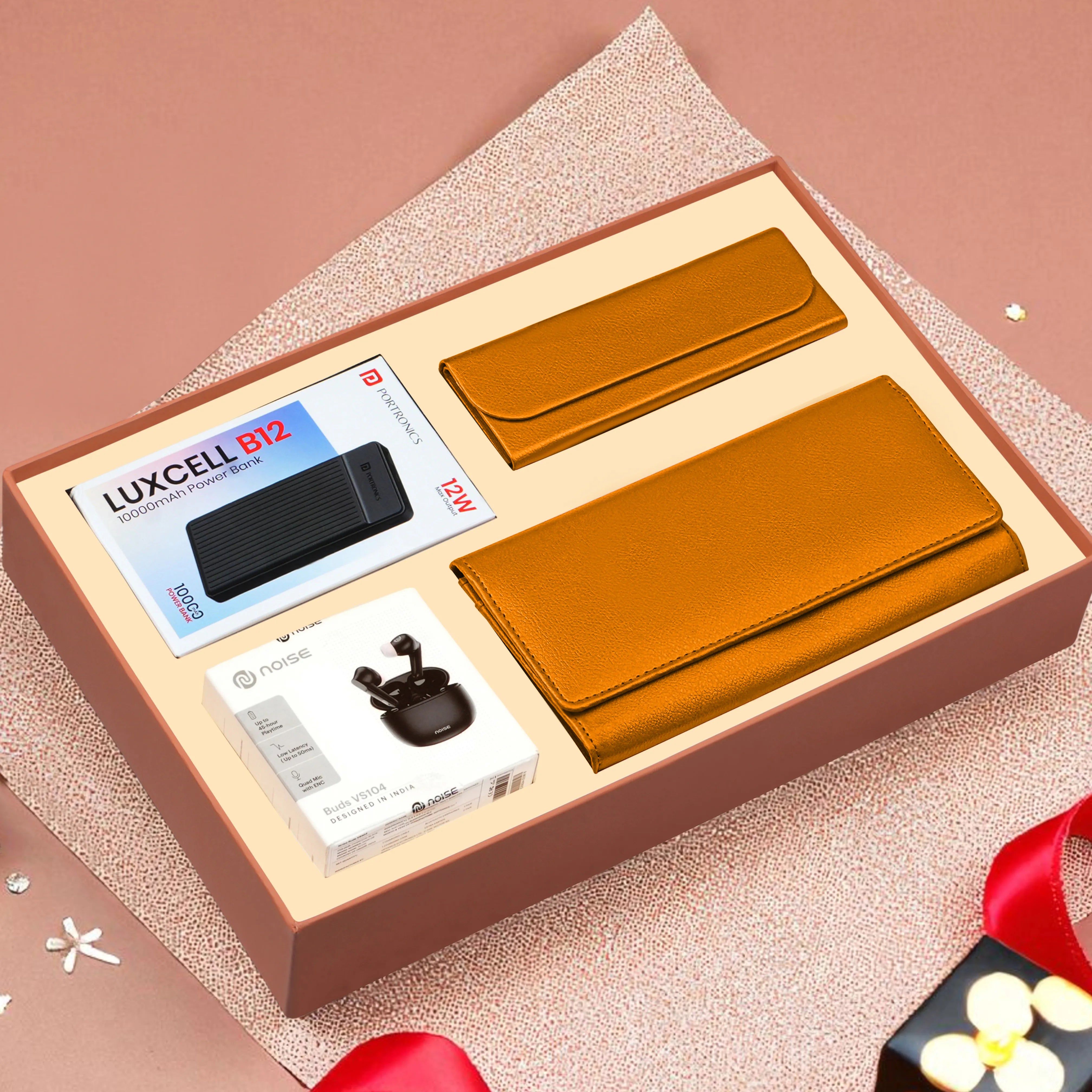 Clutch Power Bank Earbuds & Eyewear Case Gift Hamper