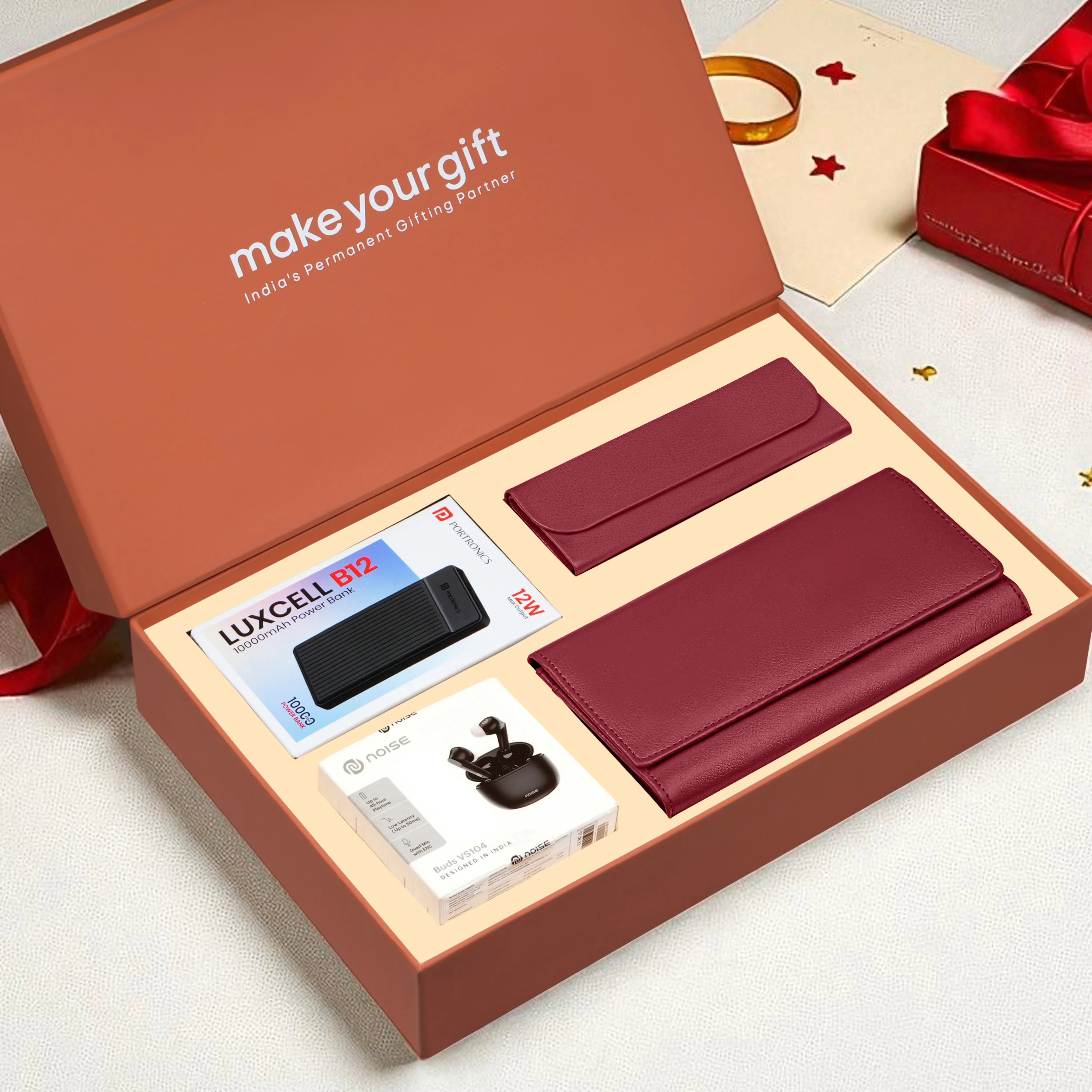 Clutch Power Bank Earbuds & Eyewear Case Gift Hamper