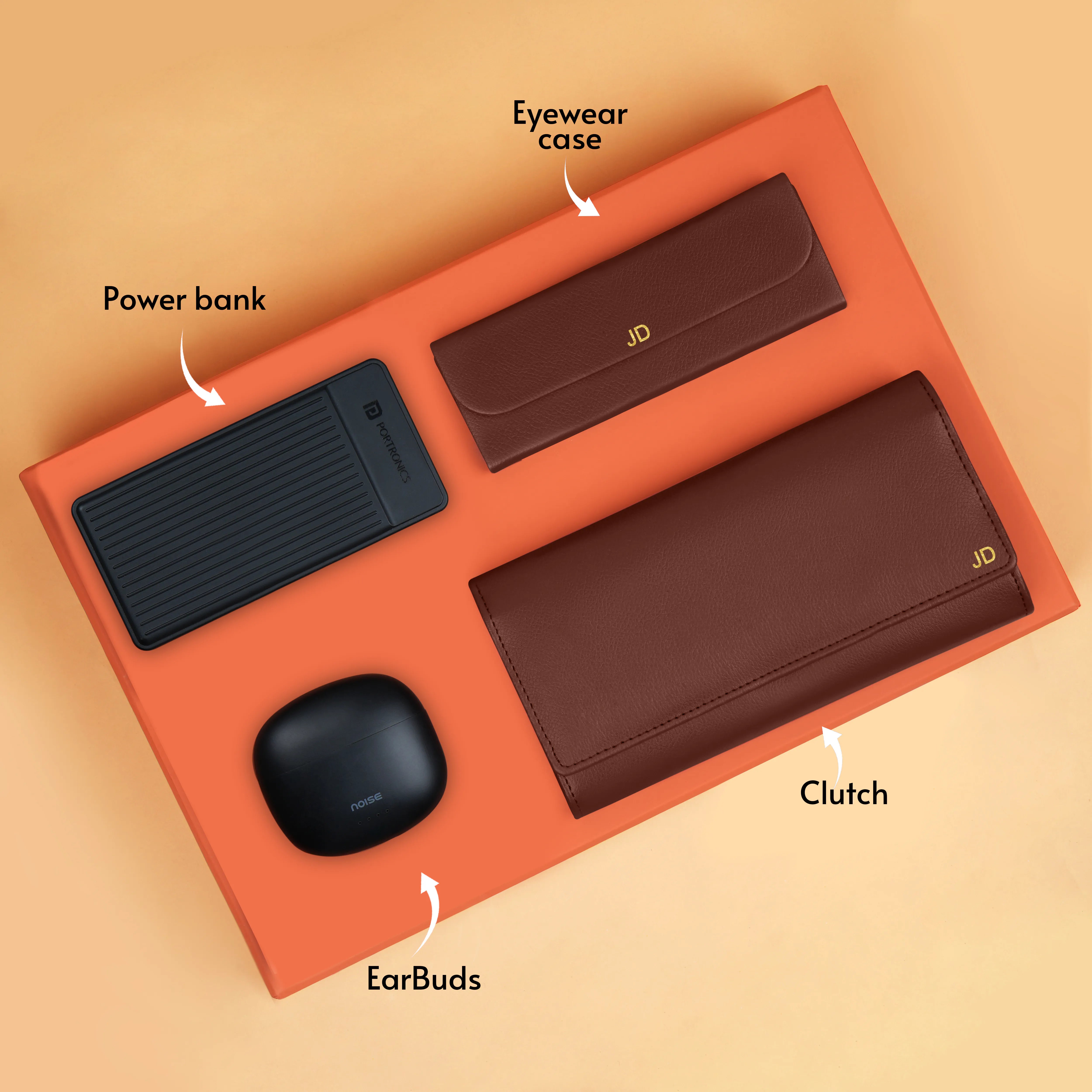 Clutch Power Bank Earbuds & Eyewear Case Gift Hamper