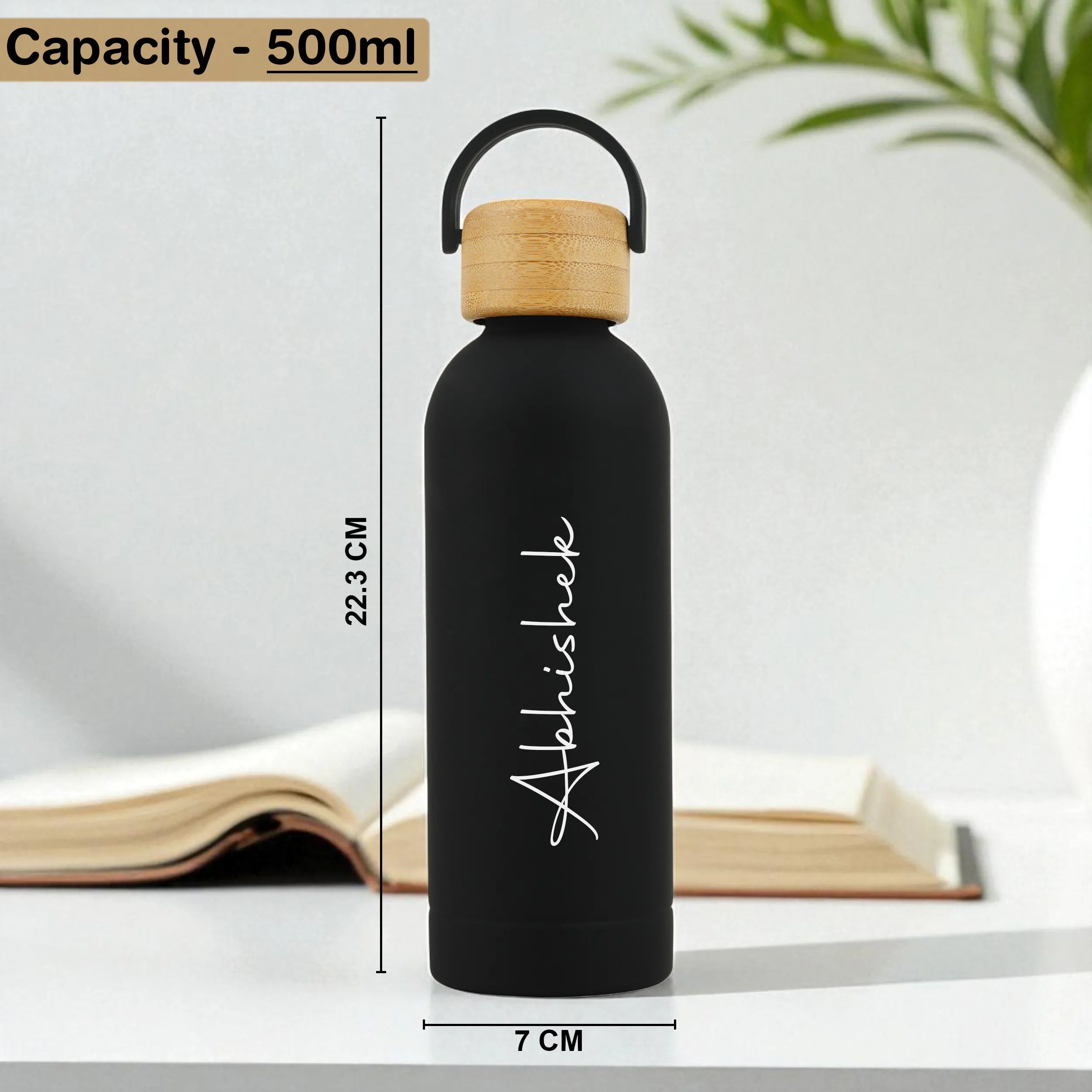 Luminare Personalized Vacuum Insulated Bottle With Cork Lid