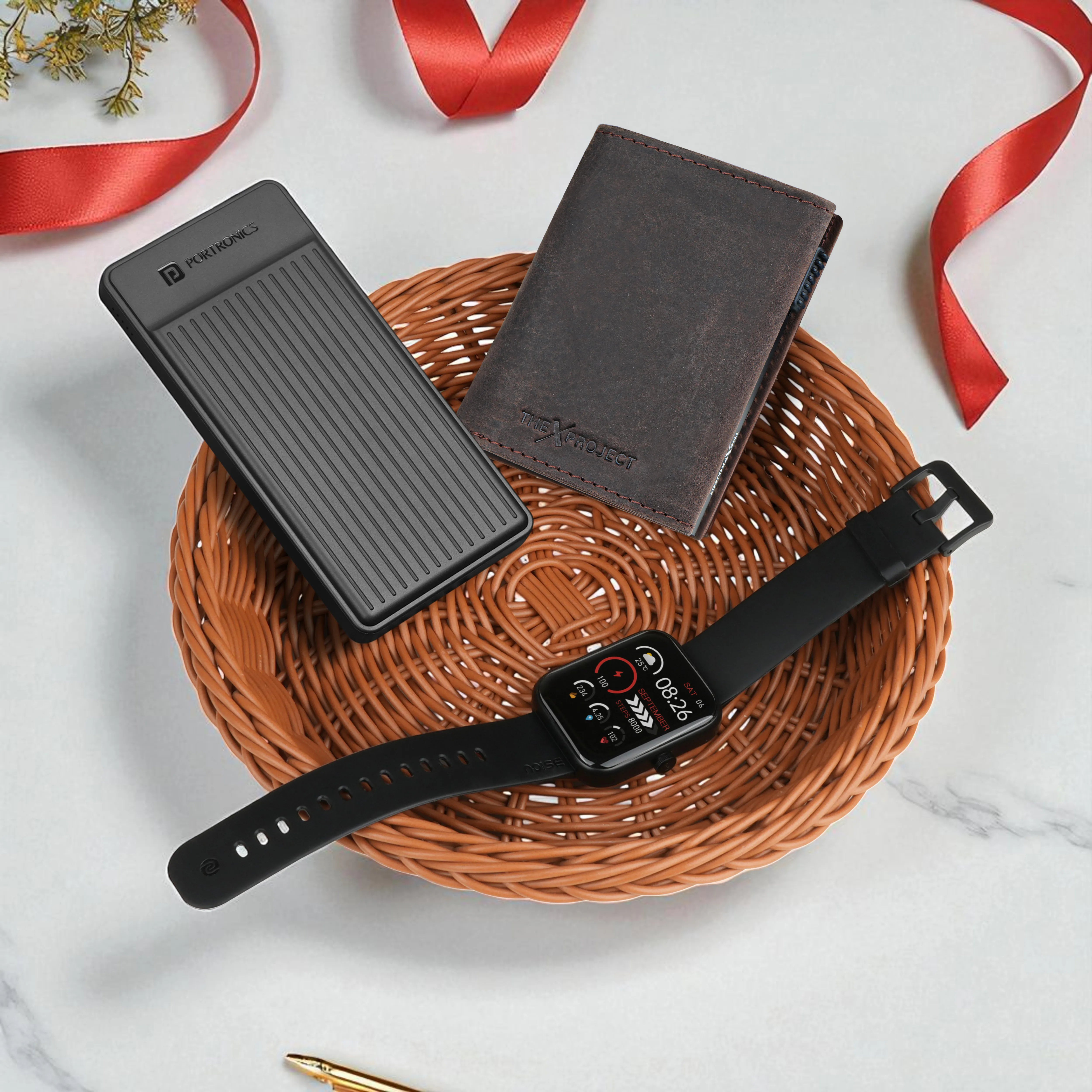 Cardholder, Power Bank & Watch Gift Hamper
